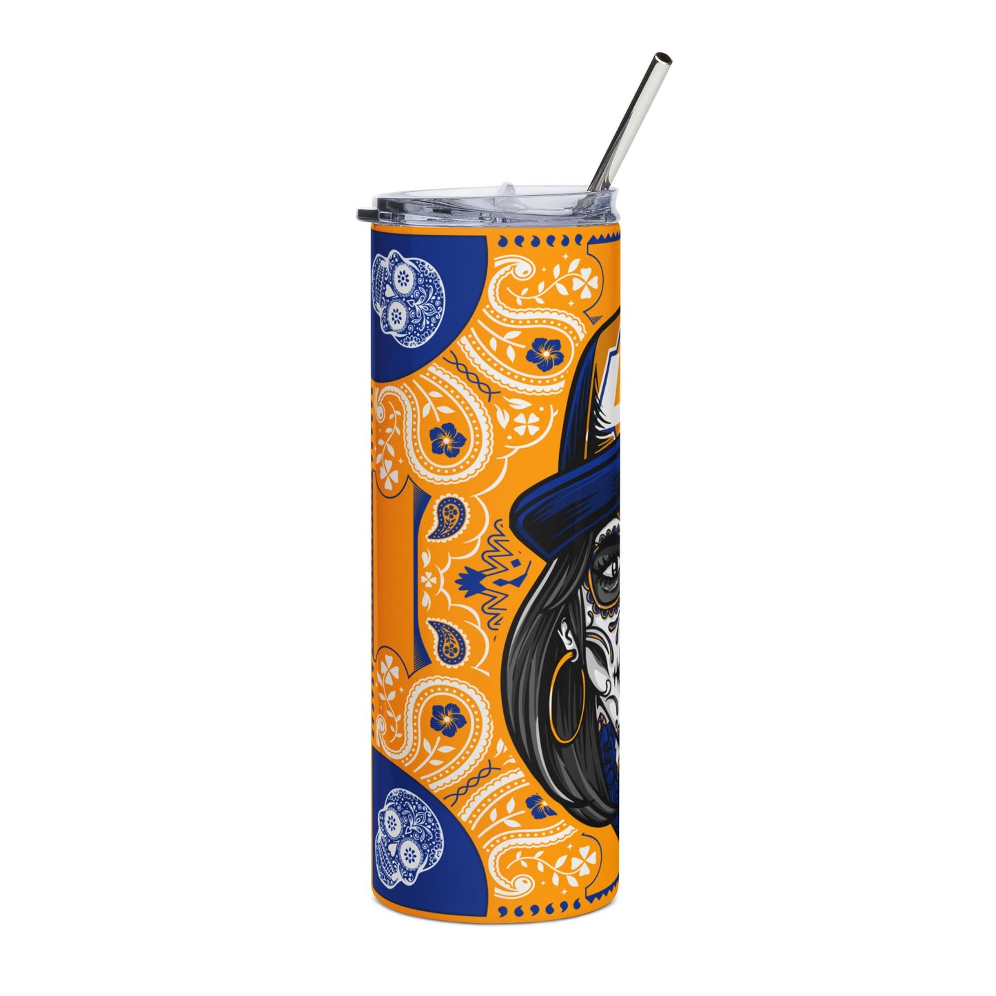 Rams Sugar Skull 20 oz Tumbler – Sublimated, Double-Walled