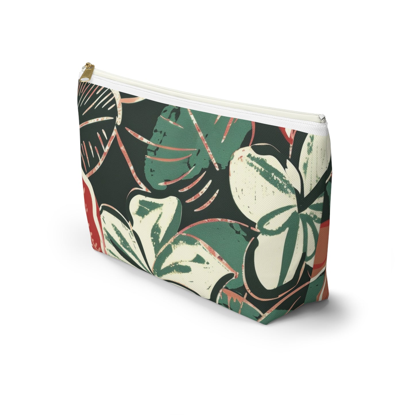 Tropical Print Accessory Pouch, Floral Makeup Bag, Travel Organizer, Gift for Her, Boho Style, Summer Vibe, Toiletry Bag