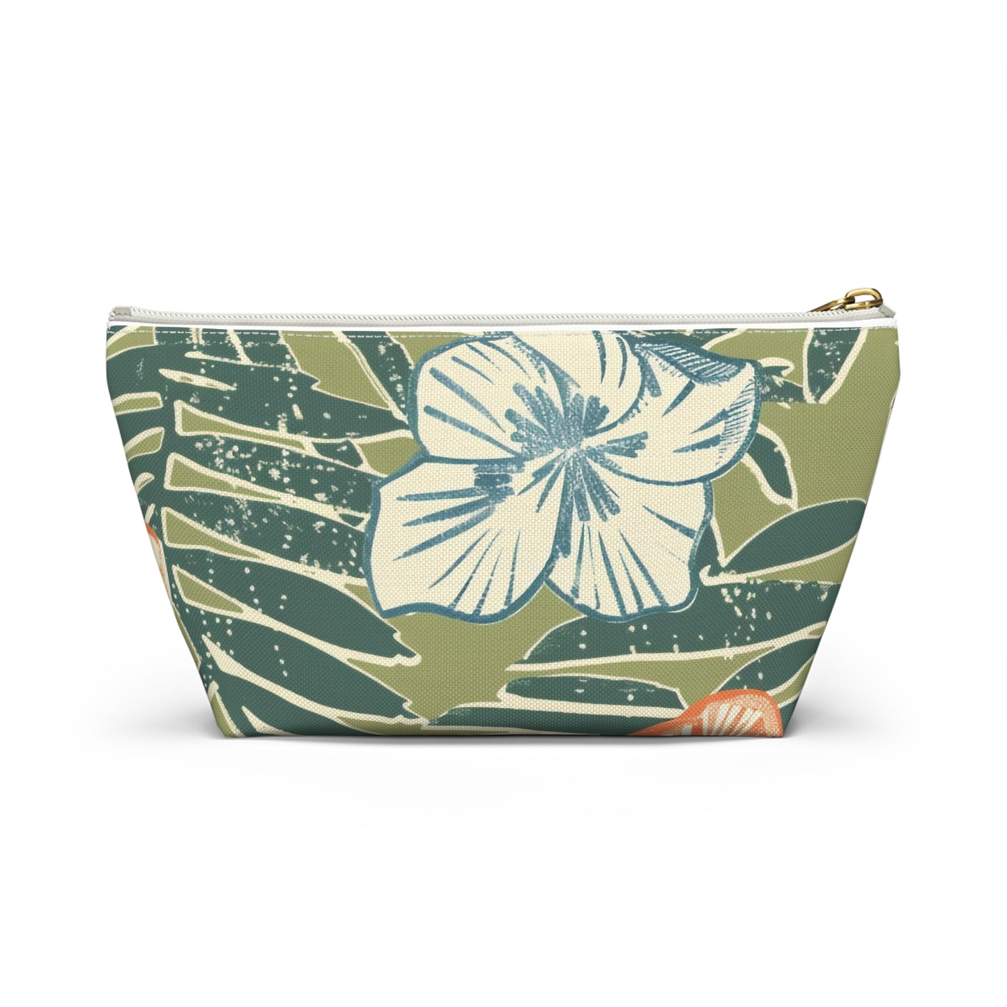 Tropical Floral Accessory Pouch, Travel Makeup Bag, Cosmetic Organizer, Cute Gift for Her, Summer Vacation Essentials