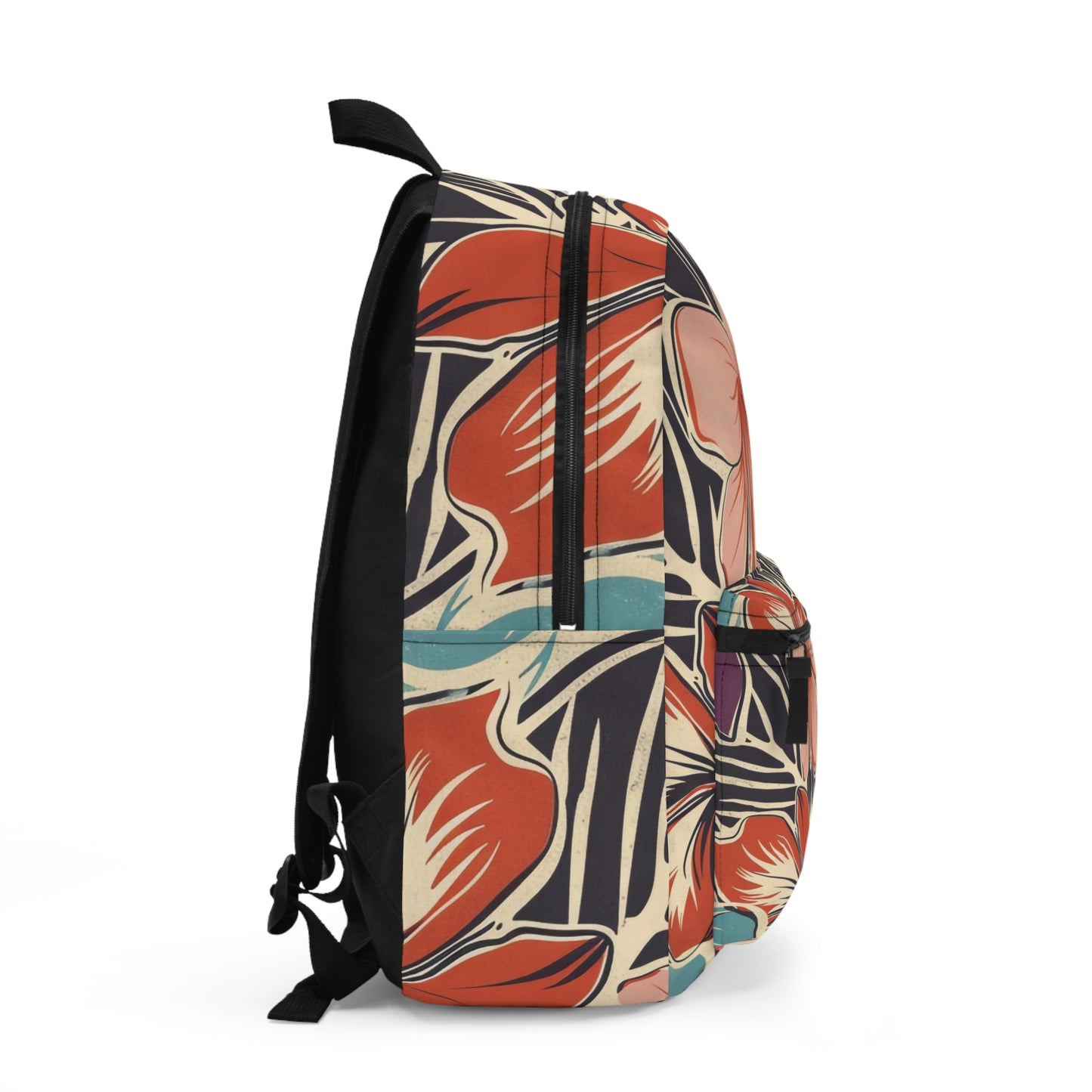 Vintage Hawaiian Print Backpack, Stylish Daypack, School Bag, Travel Accessory, Beach Bag, Perfect Gift for Nature Lovers