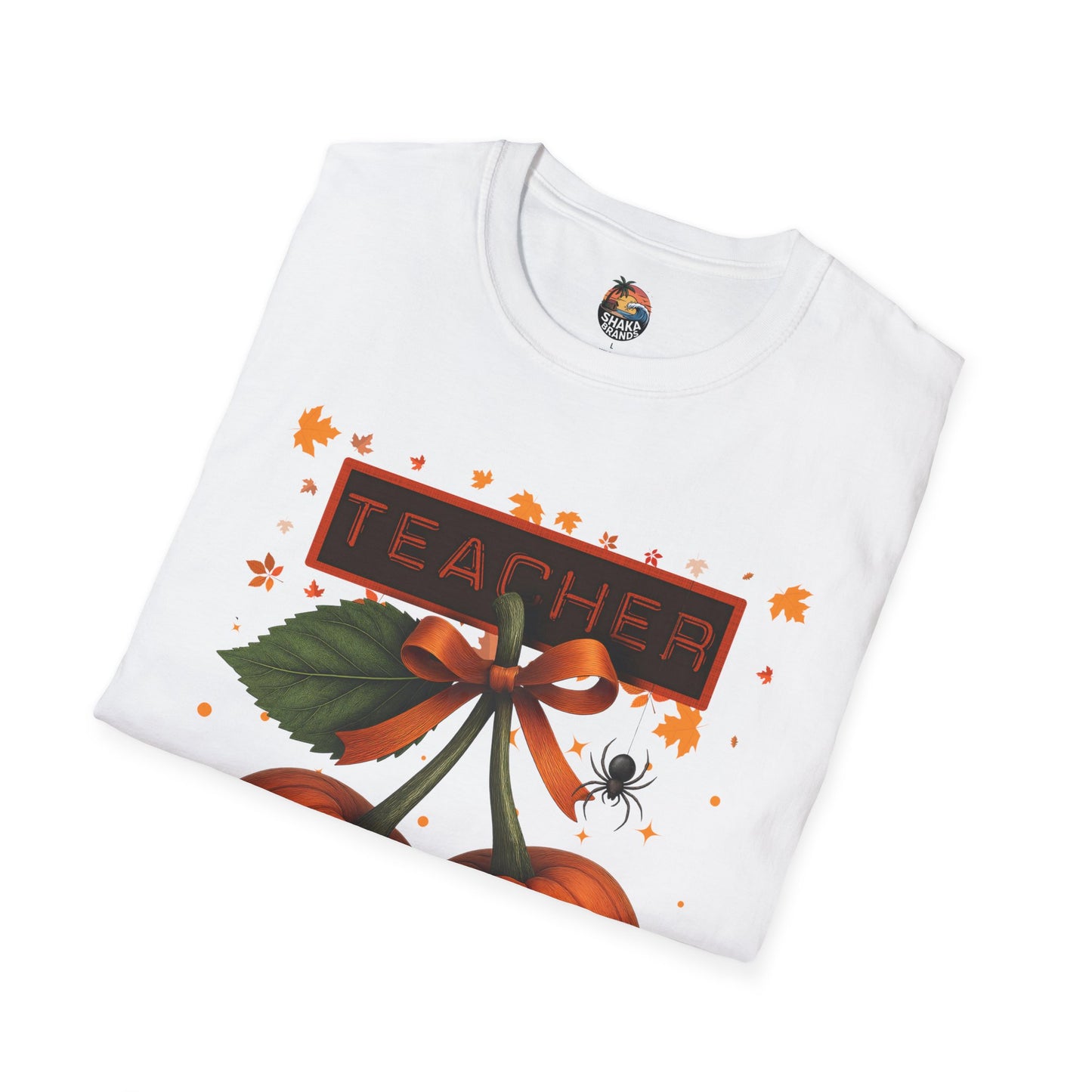 Halloween Teacher T-Shirt with Pumpkins, Spooky Costume Tee, Fall Festival Shirt, Autumn Gift for Educators, Halloween Party Top