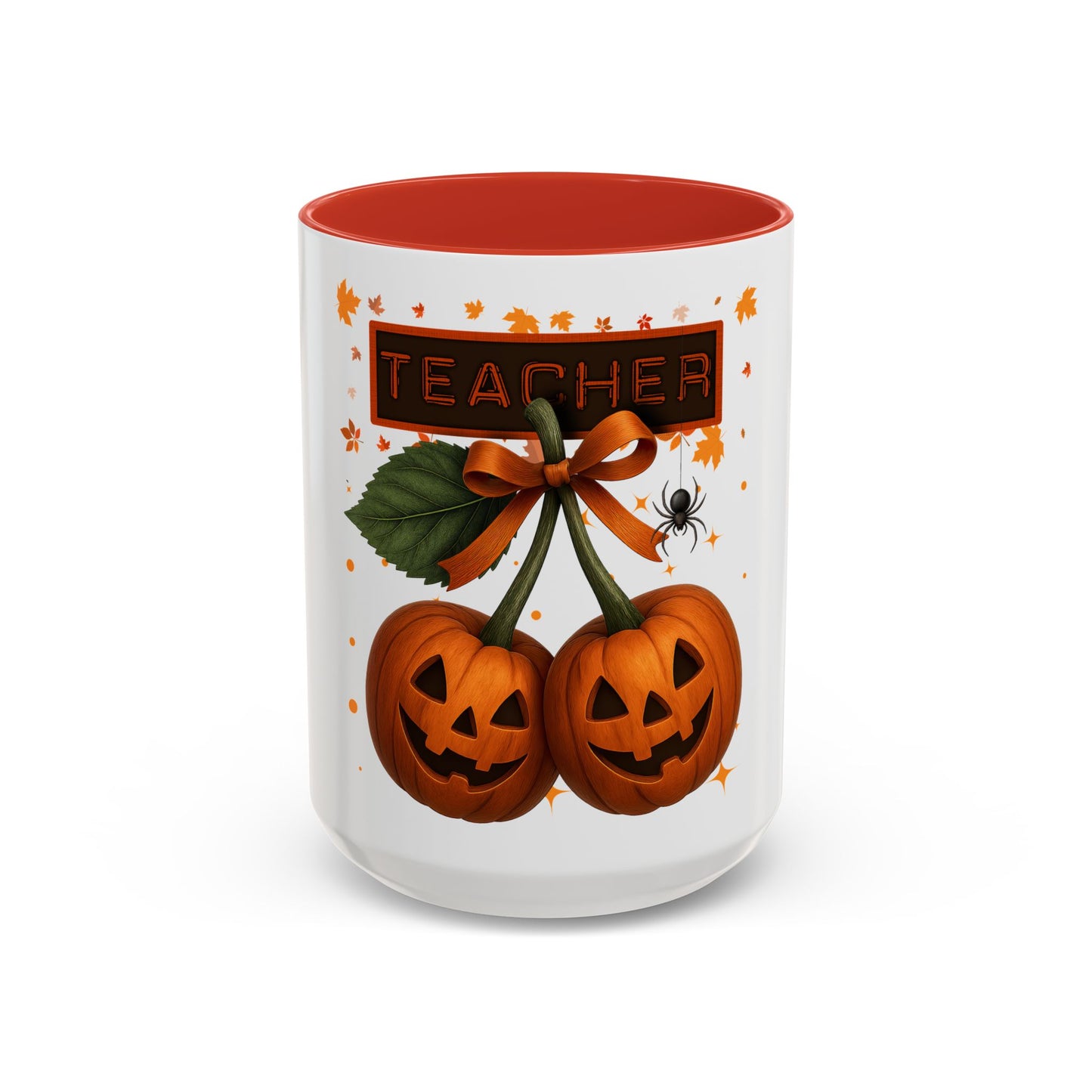 Halloween Teacher Coffee Mug | Pumpkin Autumn Decor | Cute Seasonal Gift for Educators | 11 & 15oz Ceramic Cups