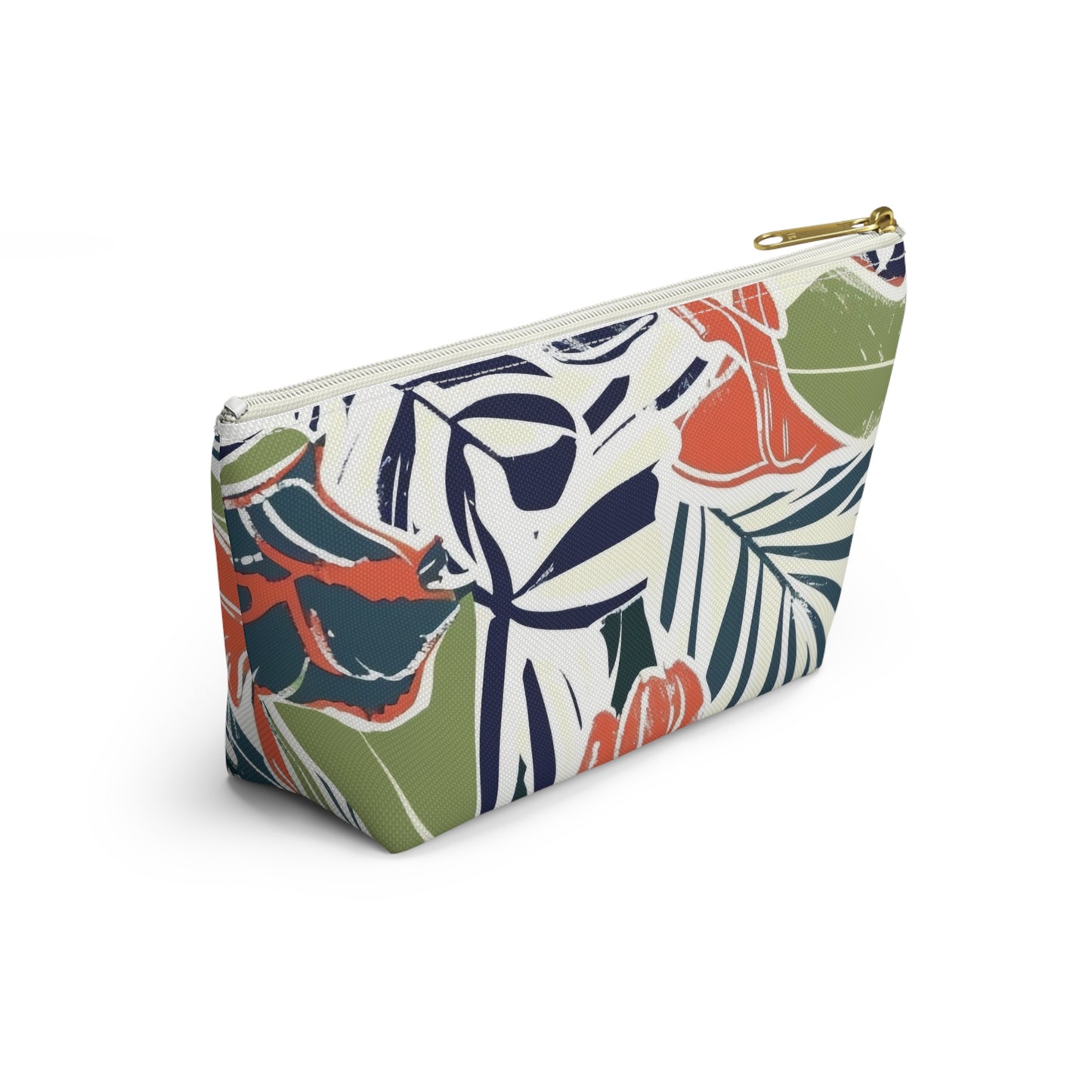 Tropical Floral Accessory Pouch, Makeup Bag, Travel Organizer, Gift for Her, Summer Essentials, Eco-Friendly Fashion