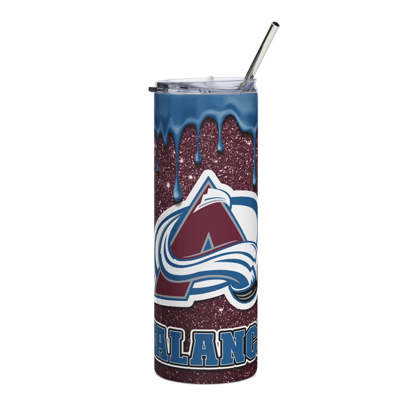 Glittery Stainless Steel Tumbler, 20oz - Perfect for Sports Fans, Gifts, Travel, Ice Cold Drinks, and More!