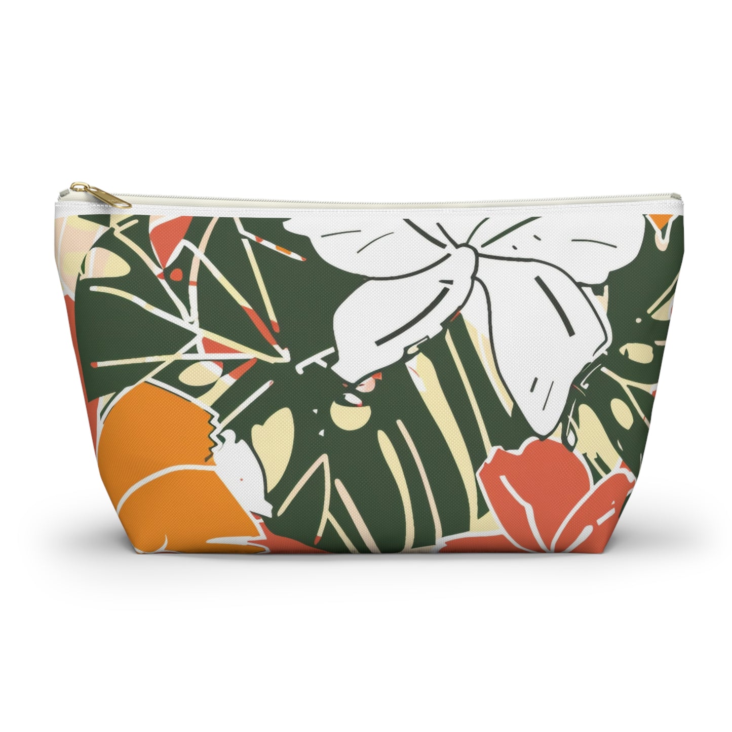Tropical Accessory Pouch - Tropical Makeup Bag, Floral Travel Organizer, Summer Beach Vibes, Gift for Her, Eco-Friendly Storage