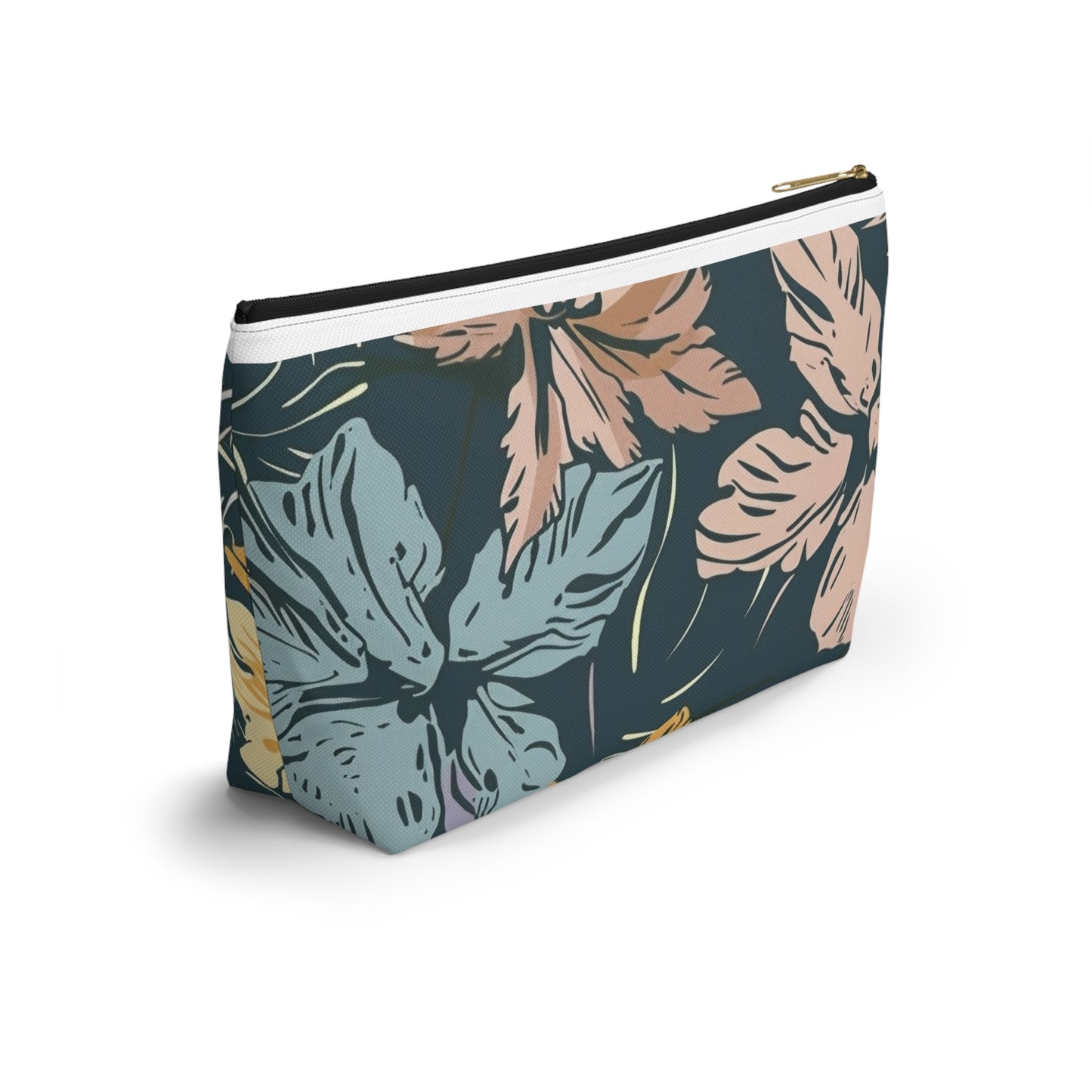 Tropical Floral Accessory Pouch, Makeup Bag, Travel Organizer, Gift for Her, Floral Print, Summer Vibes, Zip Pouch