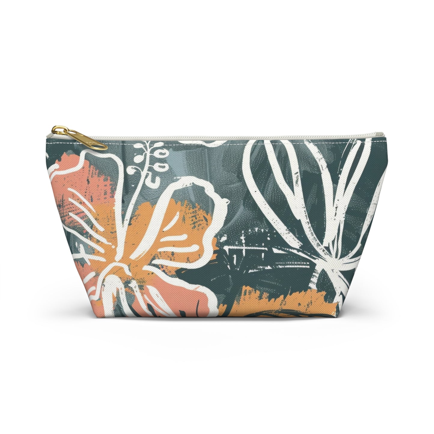 Floral Accessory Pouch, Makeup Bag, Travel Cosmetic Case, Organizer for Gifts, Summer Vibes, Flower Print, Cute Storage
