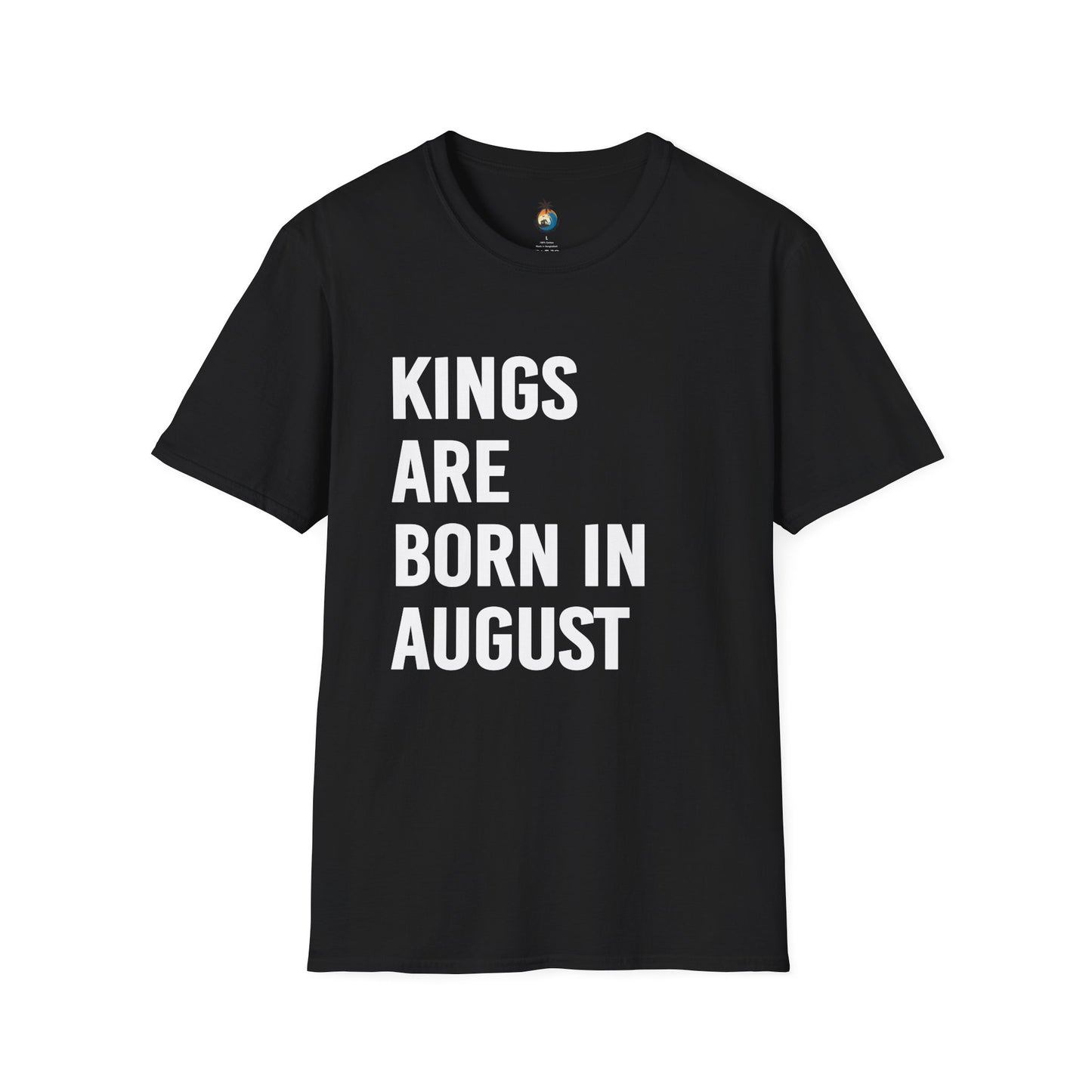 Kings Are Born In August T-Shirt, Unisex Softstyle Tee