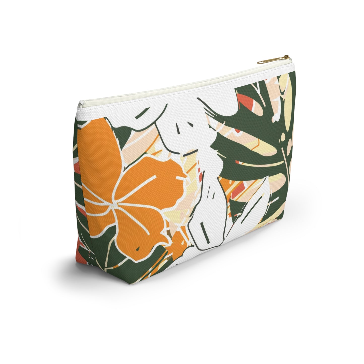 Tropical Accessory Pouch - Tropical Makeup Bag, Floral Travel Organizer, Summer Beach Vibes, Gift for Her, Eco-Friendly Storage