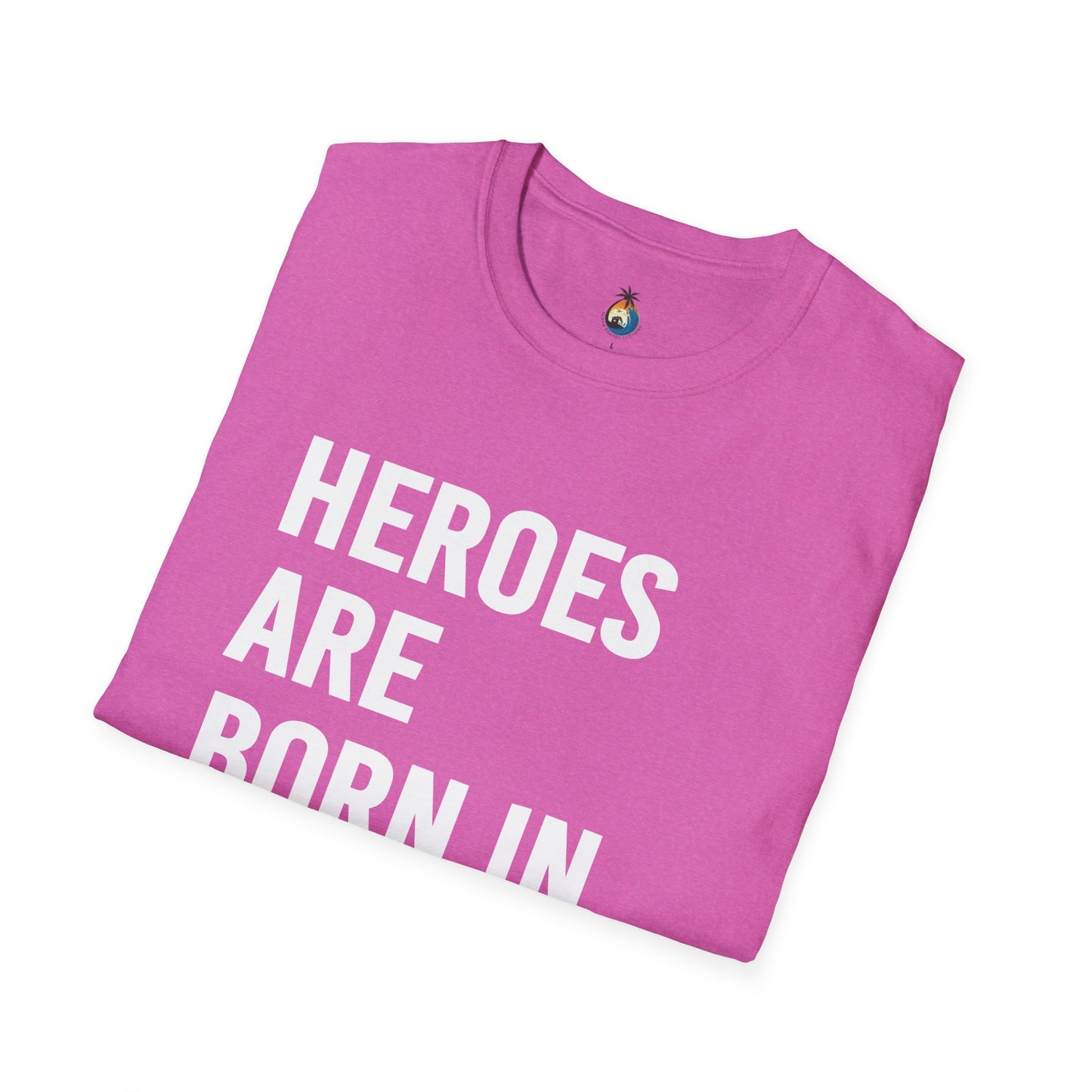 Heroes Are Born in January Unisex Softstyle T-Shirt | Shaka Brands