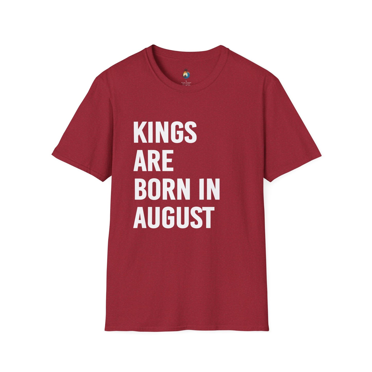 Kings Are Born In August T-Shirt, Unisex Softstyle Tee