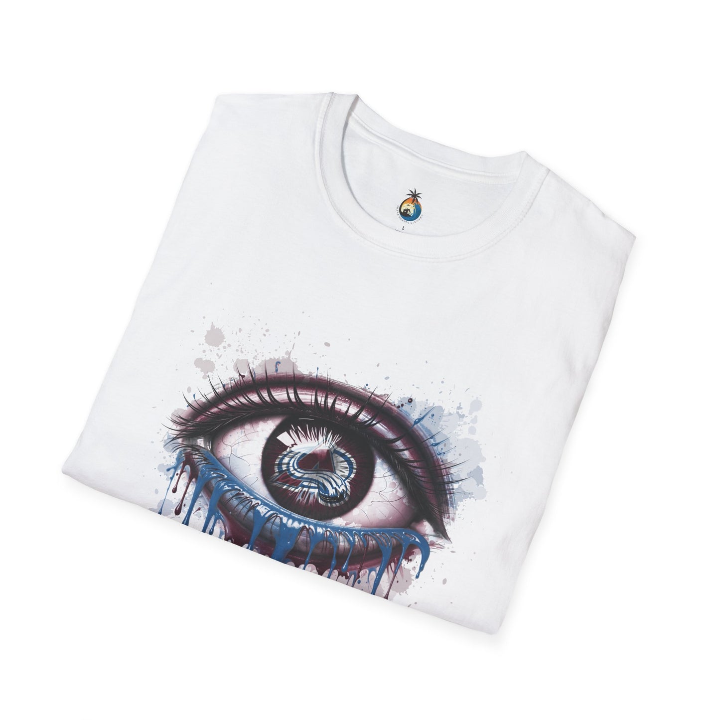 Avalanche Eye T-Shirt, Unisex Softstyle Tee, Unique Gift, Casual Wear, Art Lover Apparel, Creative Style