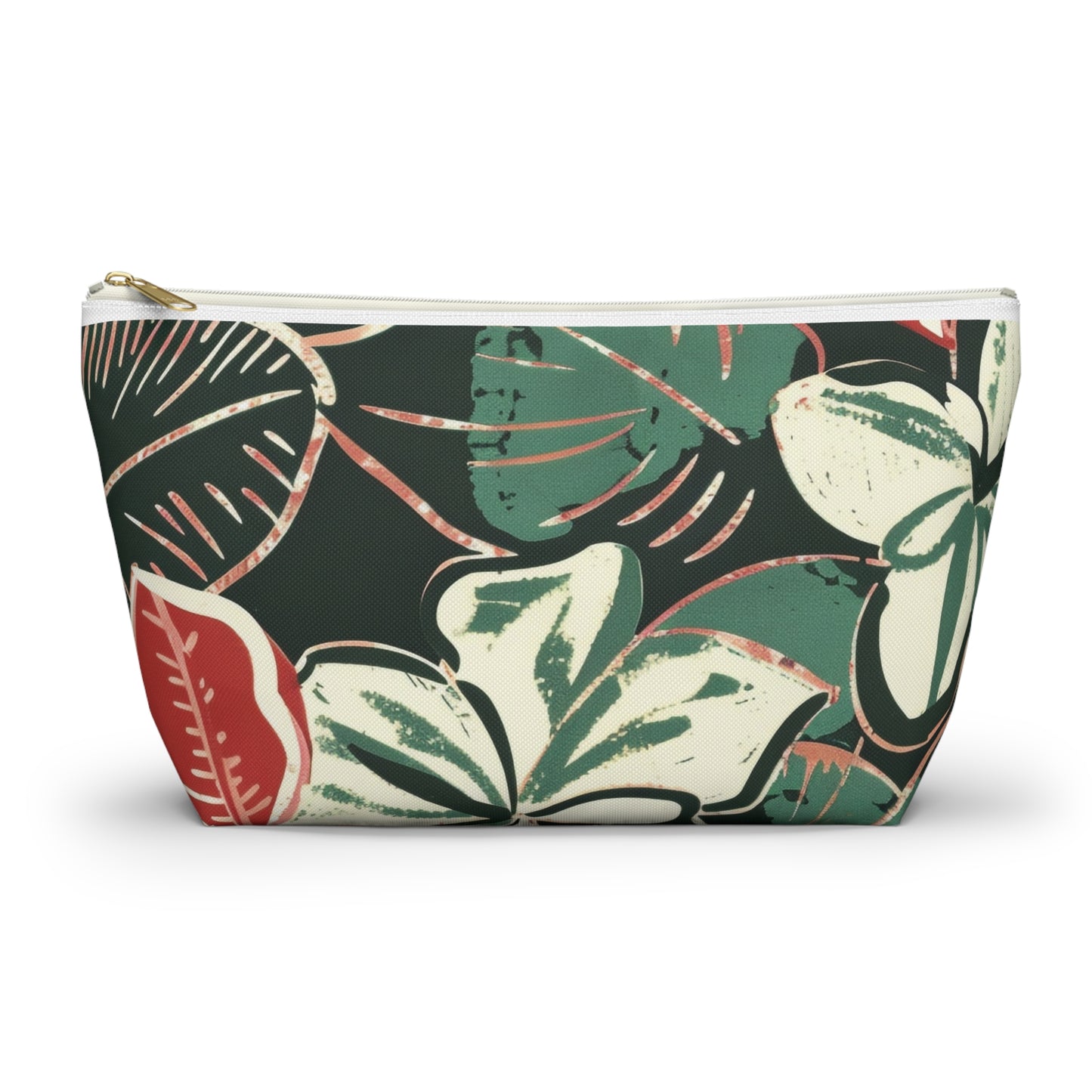 Tropical Print Accessory Pouch, Floral Makeup Bag, Travel Organizer, Gift for Her, Boho Style, Summer Vibe, Toiletry Bag