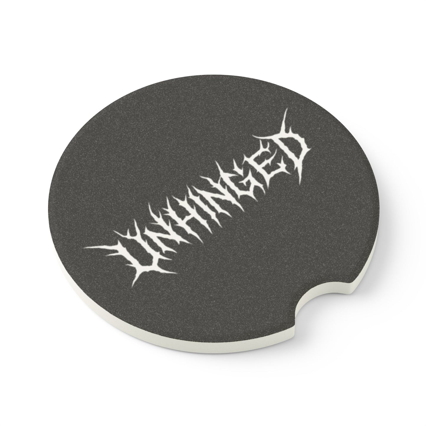 Unhinged Soapstone Car Coaster - Unique Vehicle Accessory, Auto Decor, Gift for Car Lovers, Funny Car Accessory, Home and Kitchen Decor