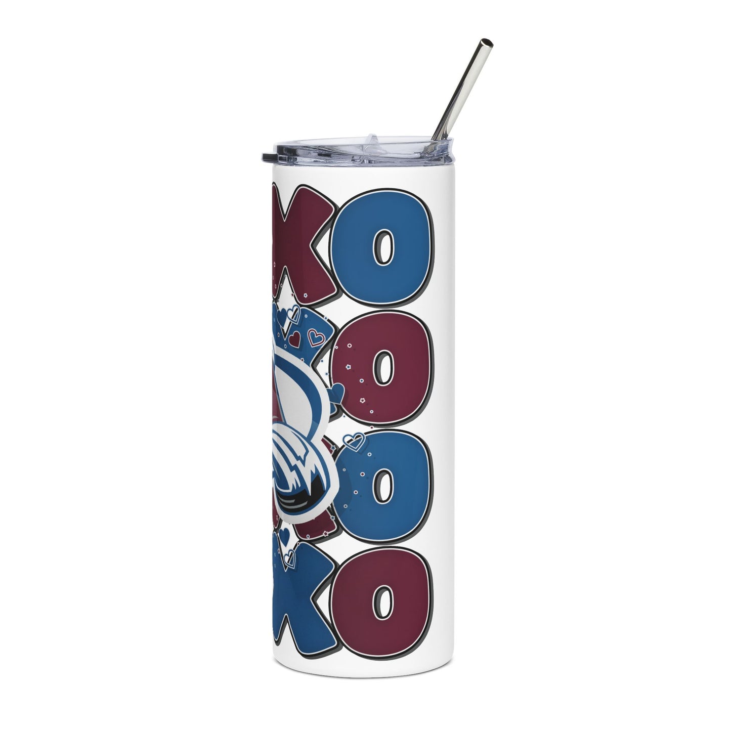 Avalanche XOXO Tumbler for Sports Lovers, 20oz Travel Mug, Eco-Friendly Drinkware, Perfect Gift for Fans, Camping, College Events