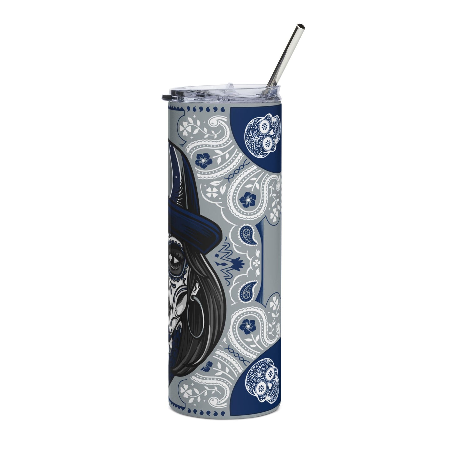 Colts Sugar Skull 20 oz Tumbler – Sublimated, Double-Walled