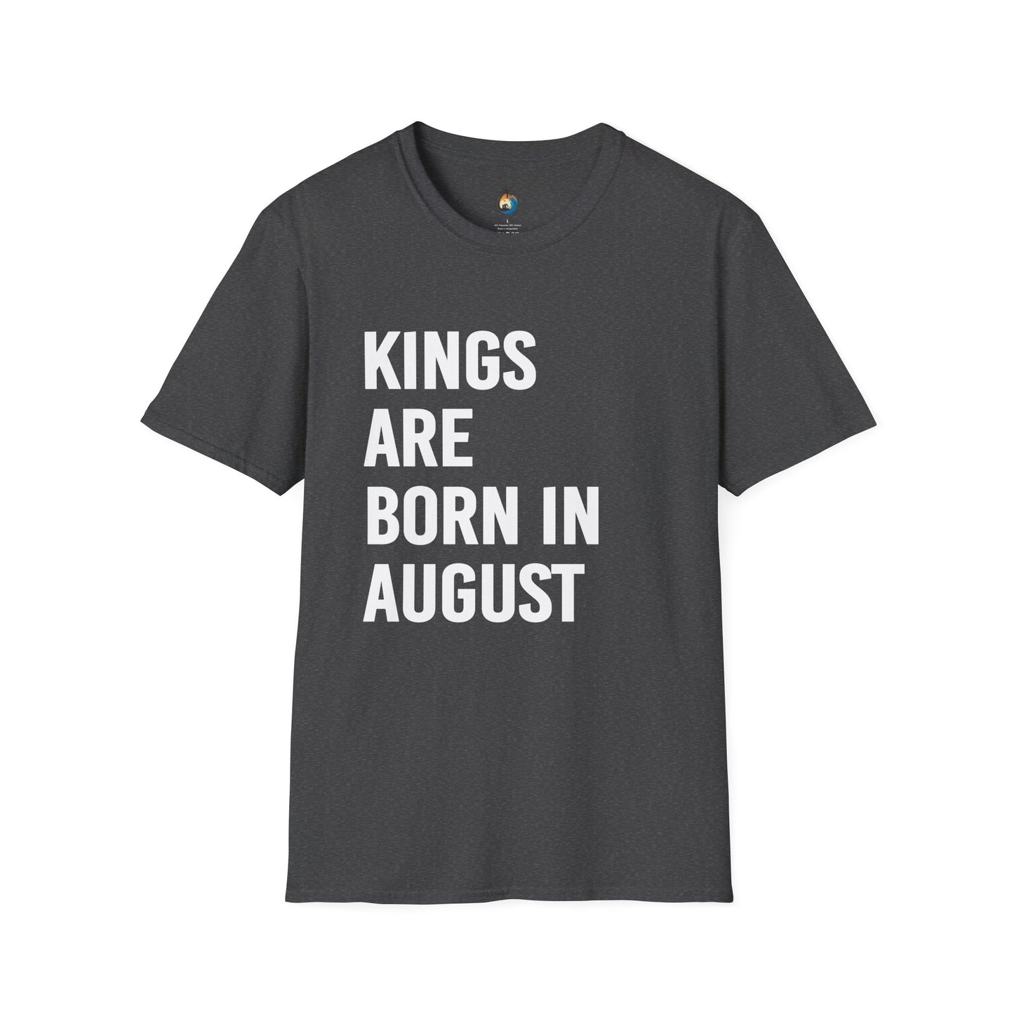 Kings Are Born In August T-Shirt, Unisex Softstyle Tee