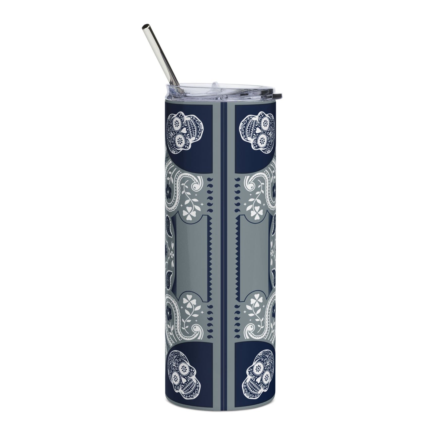 Cowboys Sugar Skull 20 oz Tumbler – Sublimated, Double-Walled