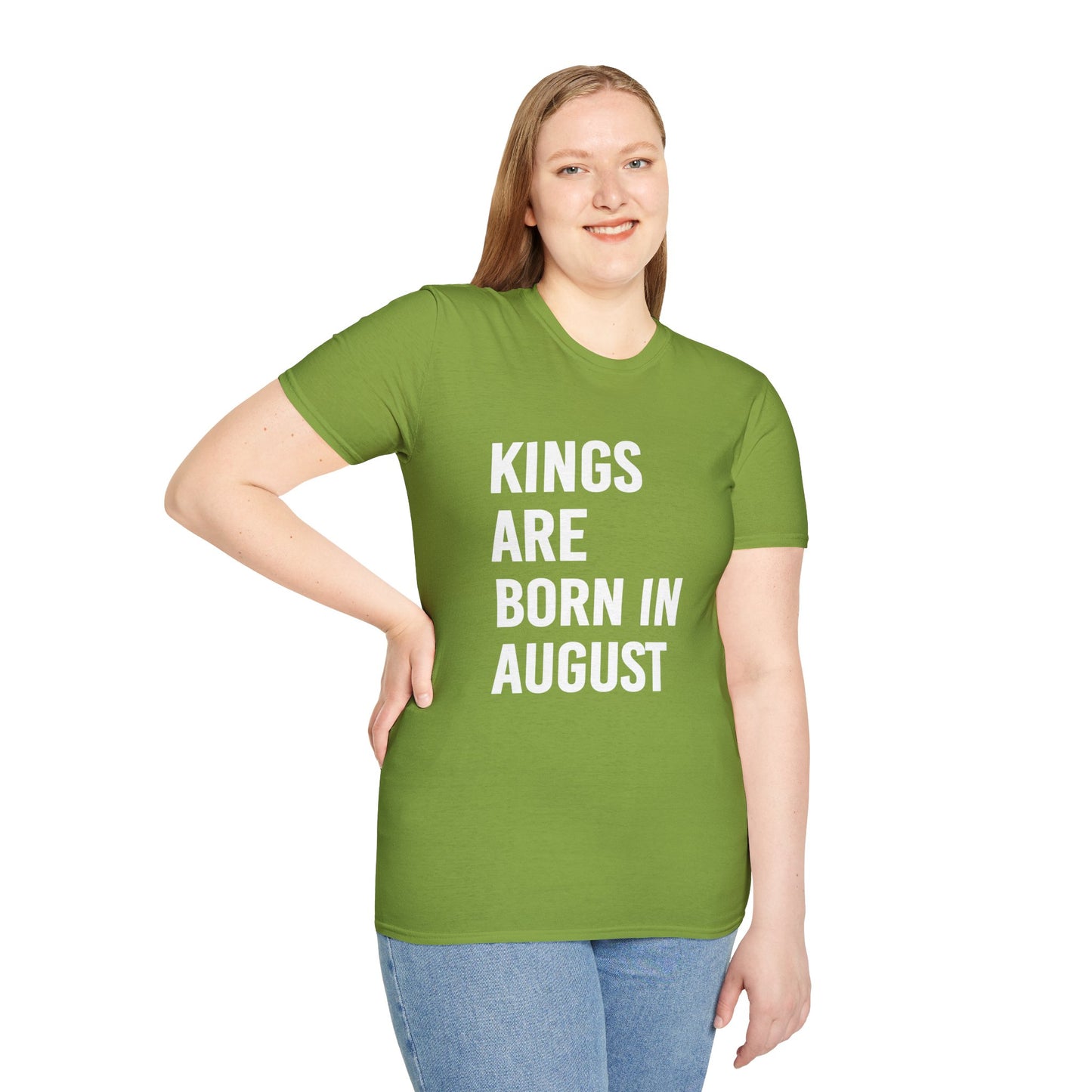 Kings Are Born In August T-Shirt, Unisex Softstyle Tee