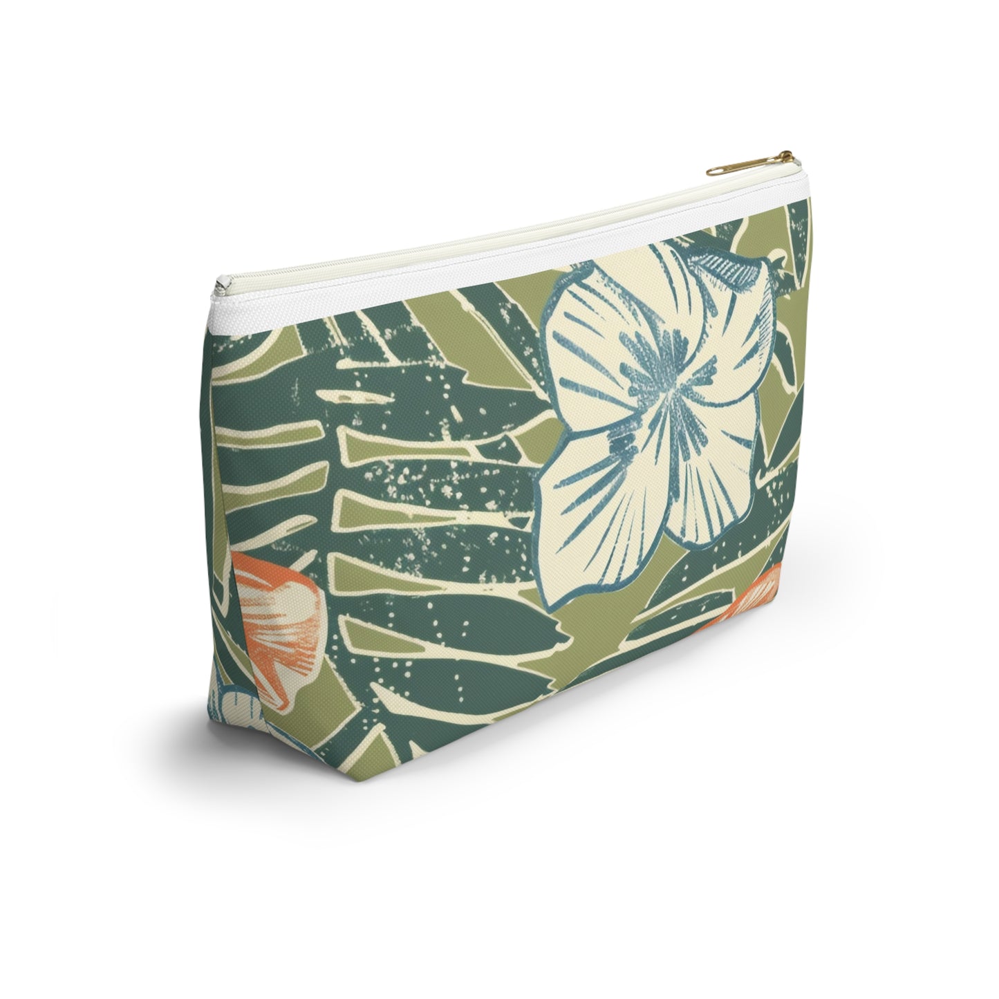 Tropical Floral Accessory Pouch, Travel Makeup Bag, Cosmetic Organizer, Cute Gift for Her, Summer Vacation Essentials