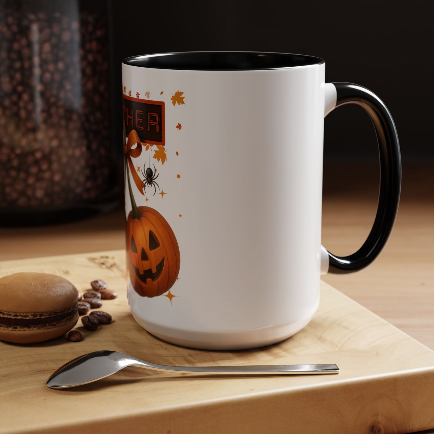 Halloween Teacher Coffee Mug | Pumpkin Autumn Decor | Cute Seasonal Gift for Educators | 11 & 15oz Ceramic Cups