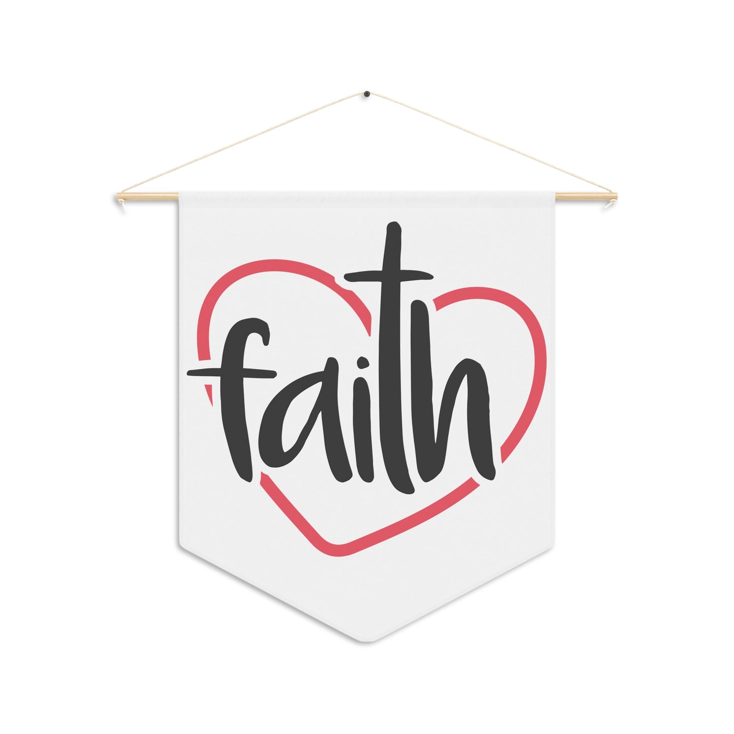 Faith-Inspired Wall Pennant, Home Decor, Inspirational Gift, Wall Hanging, Motivational Art, Christian Decor