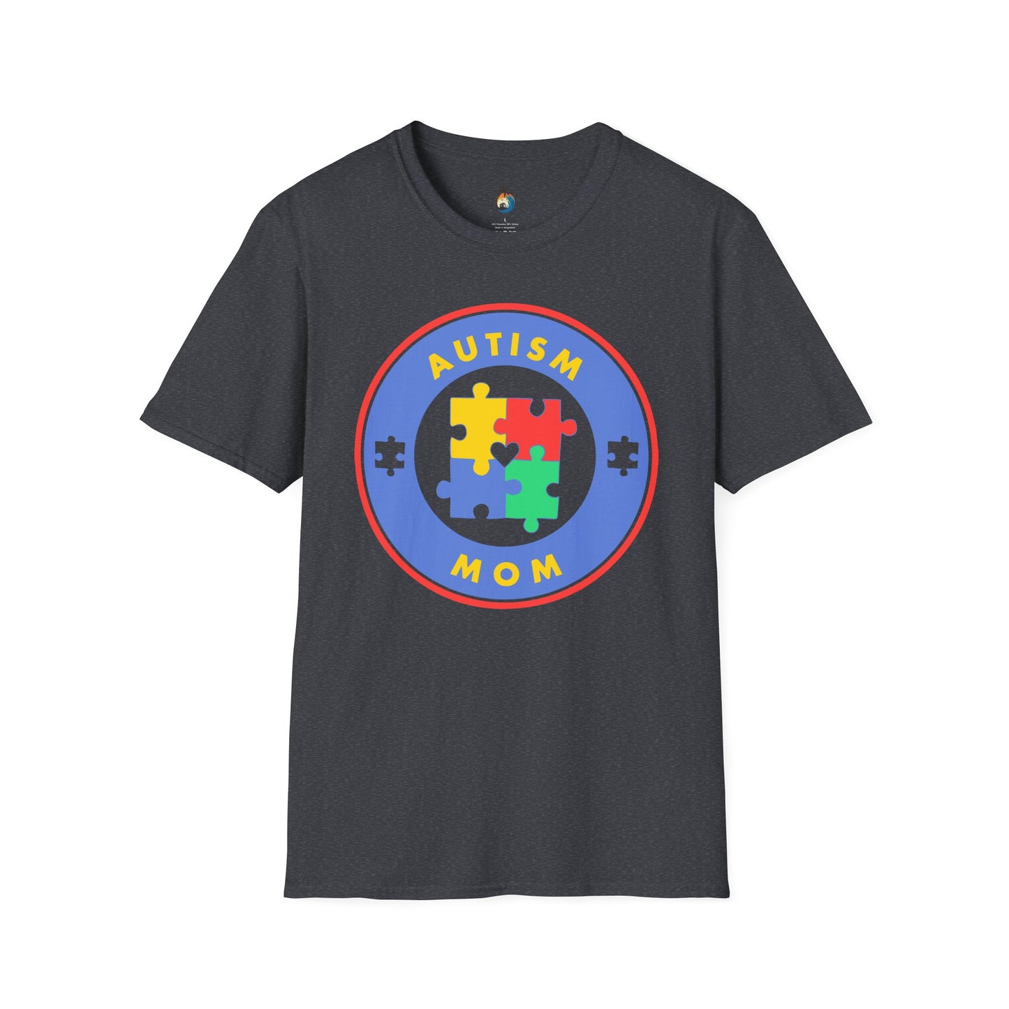 Autism Mom Puzzle T-Shirt, Support Autism Awareness Tee, Gift for Moms, Everyday Casual Wear, Special Occasion Apparel