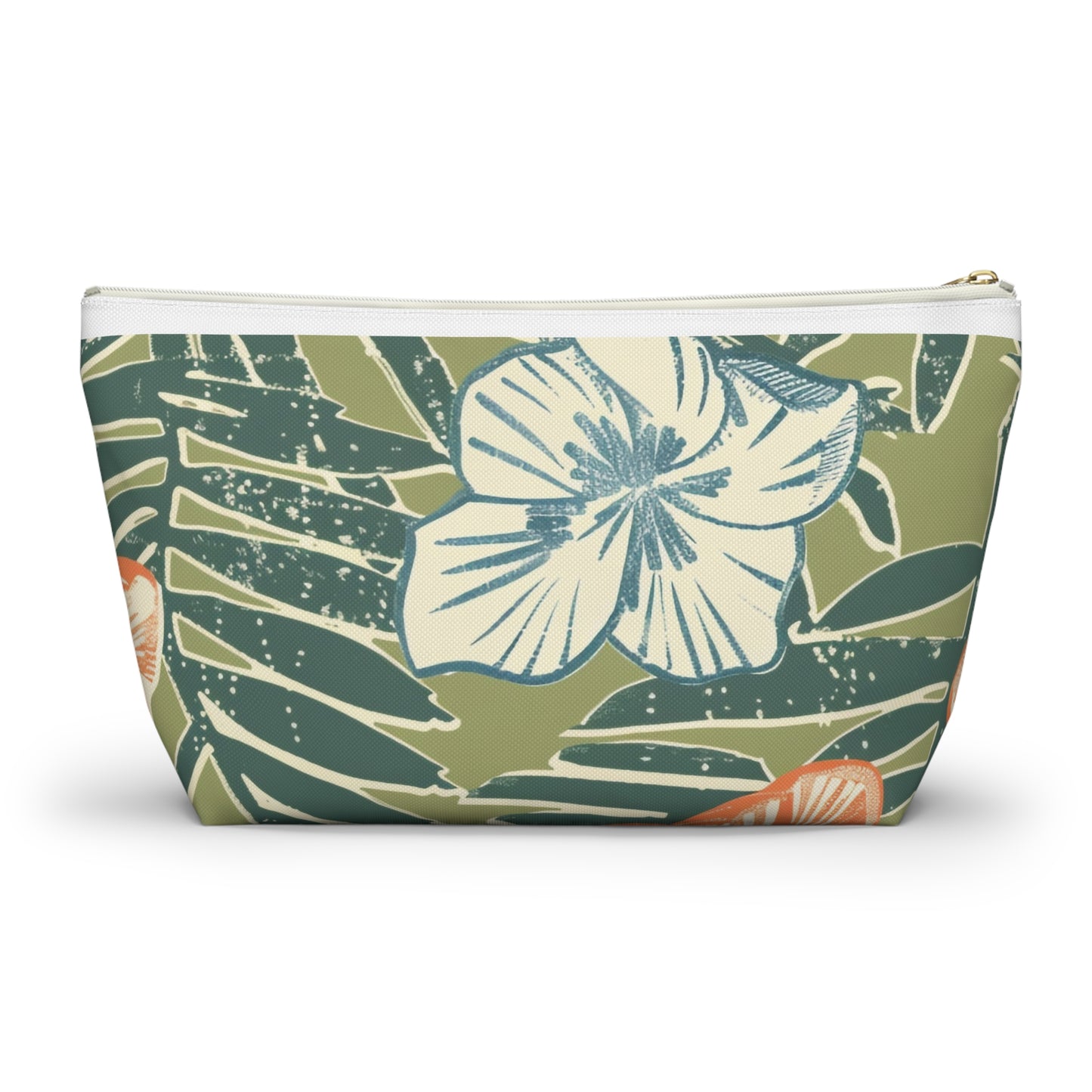 Tropical Floral Accessory Pouch, Travel Makeup Bag, Cosmetic Organizer, Cute Gift for Her, Summer Vacation Essentials
