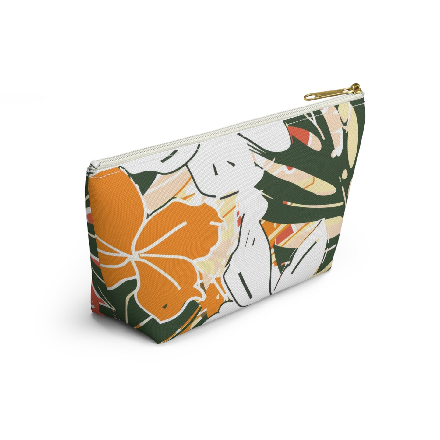 Tropical Accessory Pouch - Tropical Makeup Bag, Floral Travel Organizer, Summer Beach Vibes, Gift for Her, Eco-Friendly Storage