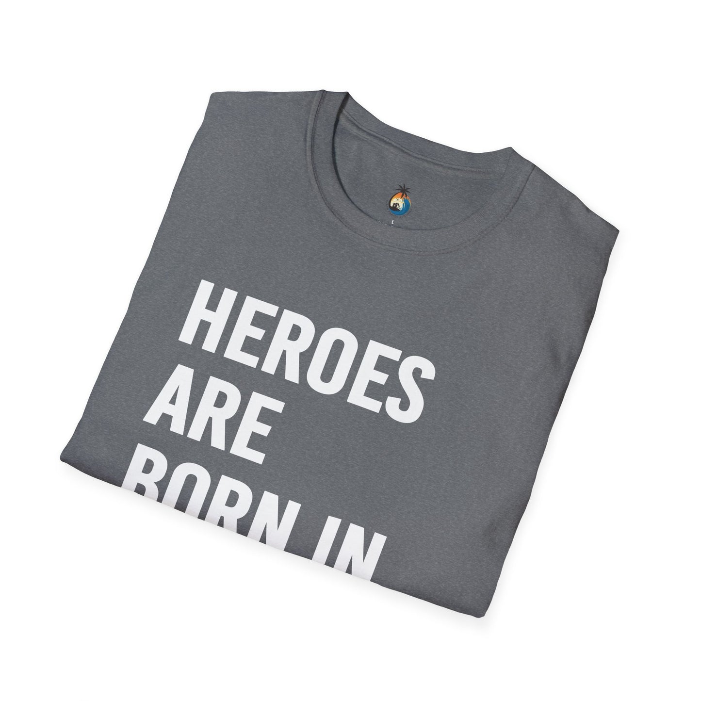 Heroes Are Born in January Unisex Softstyle T-Shirt | Shaka Brands
