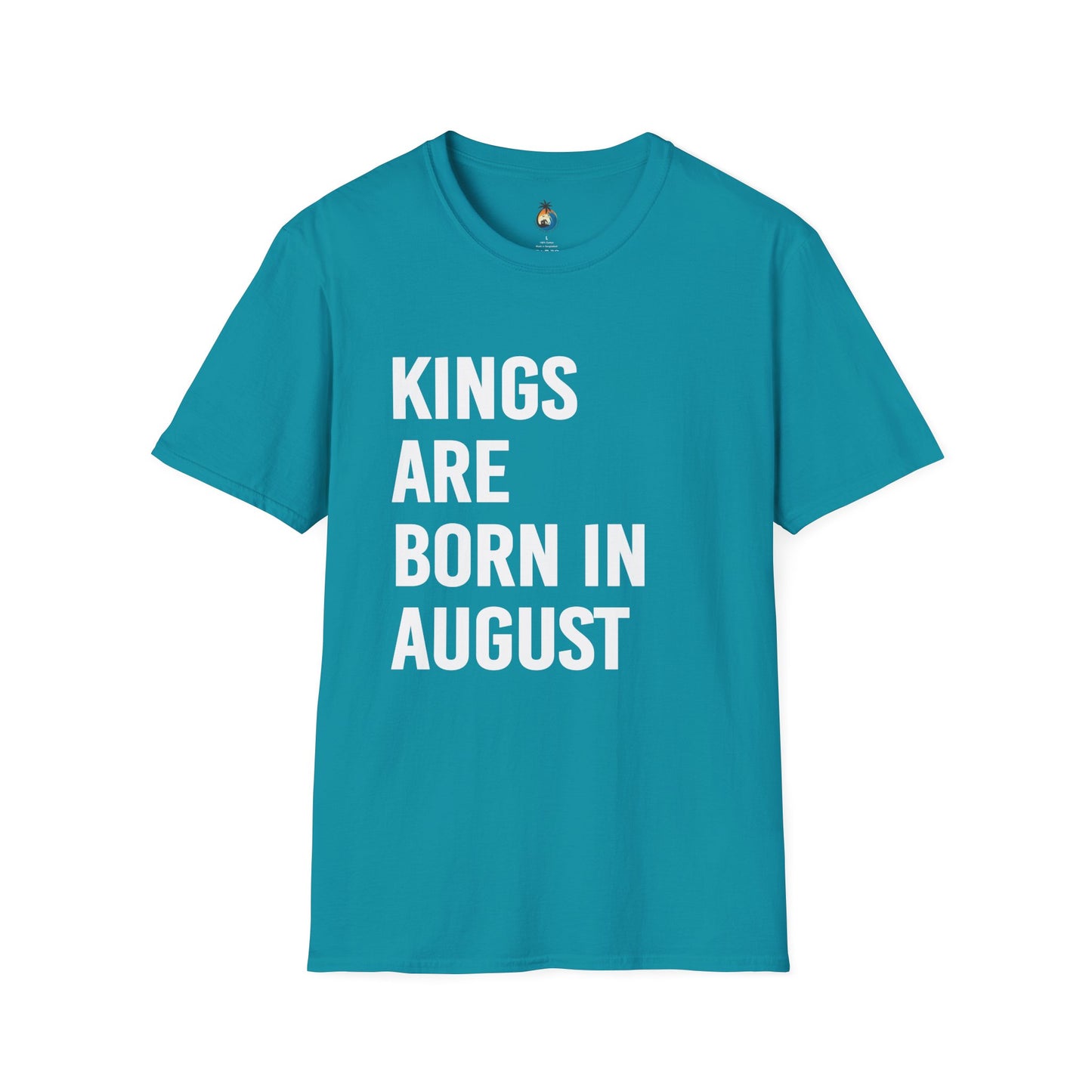 Kings Are Born In August T-Shirt, Unisex Softstyle Tee