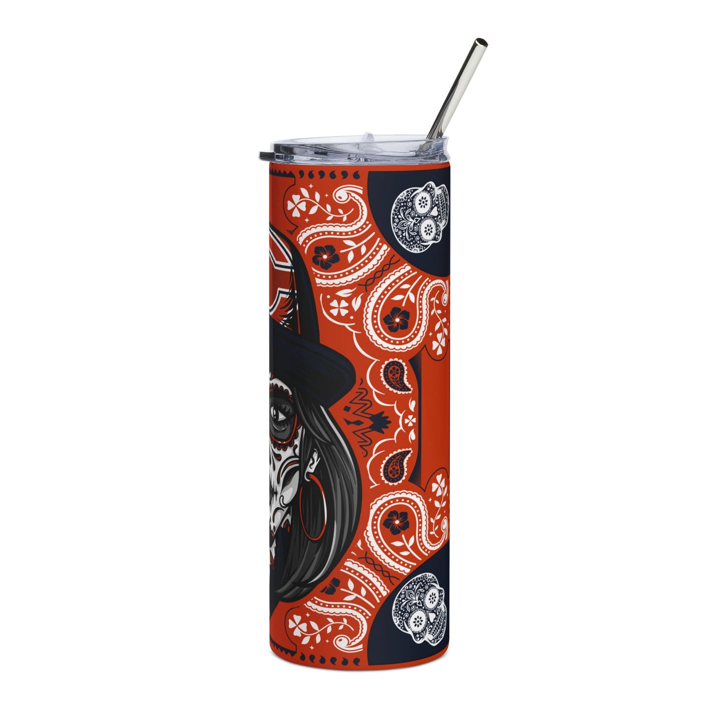 Bears Sugar Skull 20 oz Tumbler – Sublimated, Double-Walled