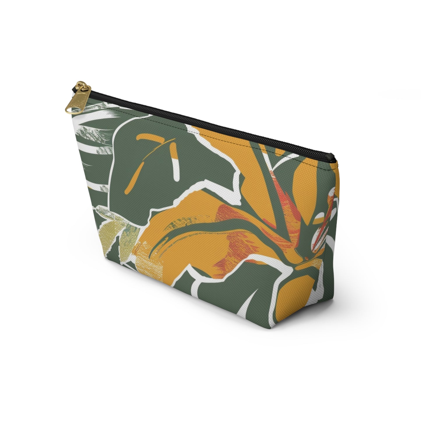 Tropical Accessory Pouch, Eco-Friendly Makeup Bag, Travel Organizer, Floral Storage Case, Gift for Her, Functional Purse