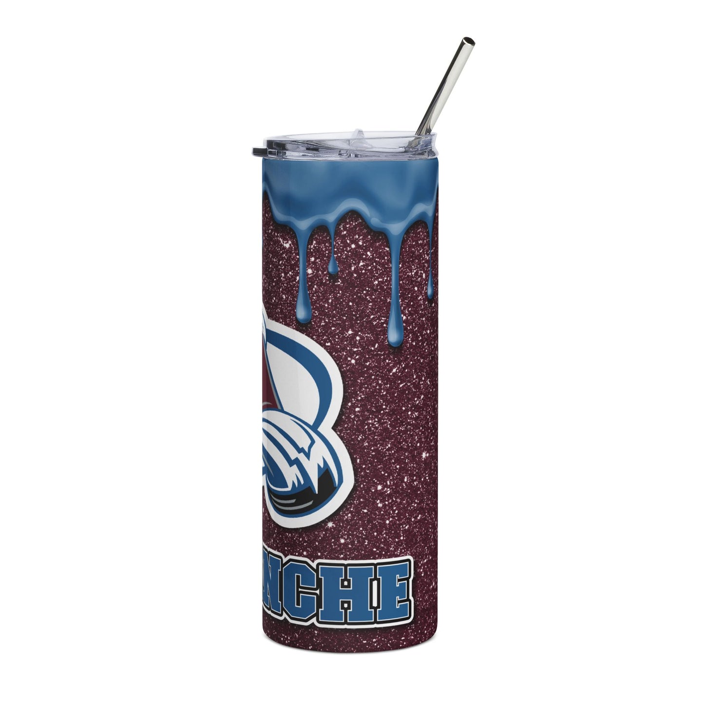 Glittery Stainless Steel Tumbler, 20oz - Perfect for Sports Fans, Gifts, Travel, Ice Cold Drinks, and More!