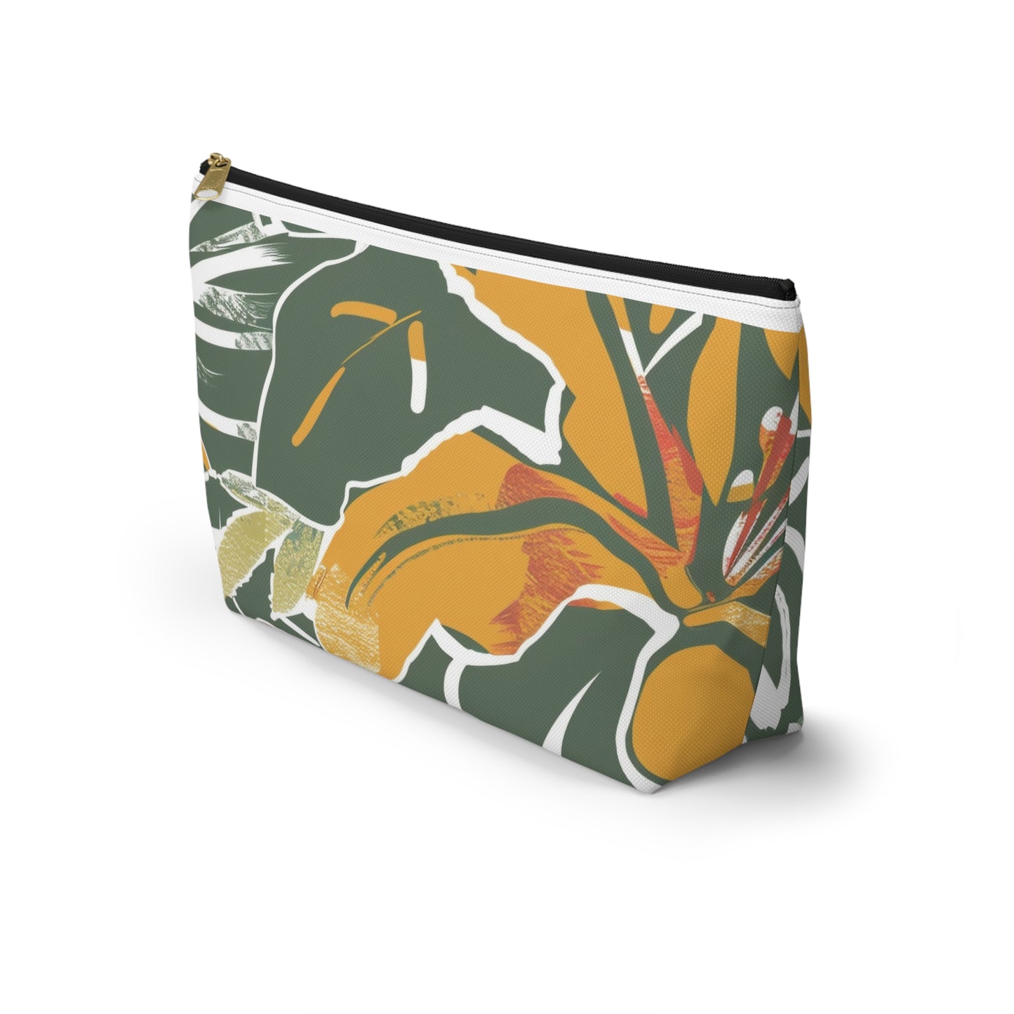 Tropical Accessory Pouch, Eco-Friendly Makeup Bag, Travel Organizer, Floral Storage Case, Gift for Her, Functional Purse