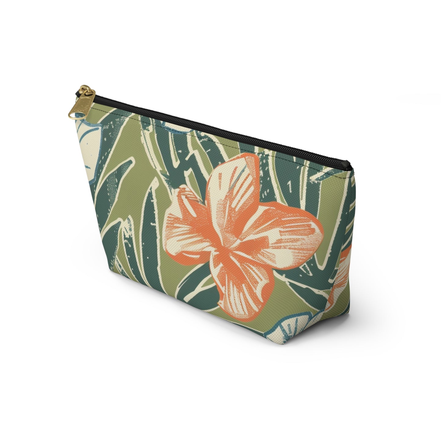 Tropical Floral Accessory Pouch, Travel Makeup Bag, Cosmetic Organizer, Cute Gift for Her, Summer Vacation Essentials