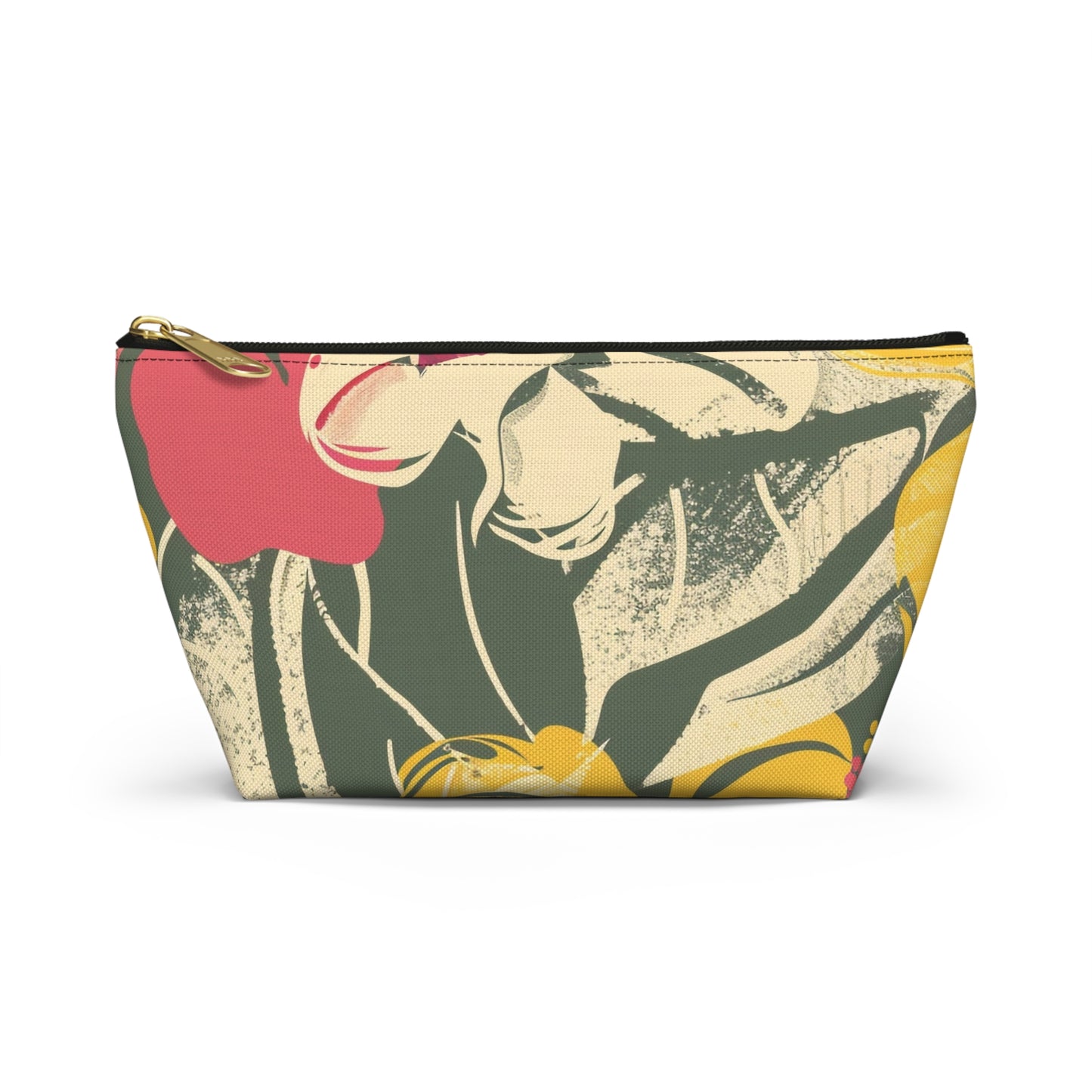 Floral Accessory Pouch, Tropical Makeup Bag, Travel Organizer, Gift for Her, Beach Purse, Cute Cosmetic Case