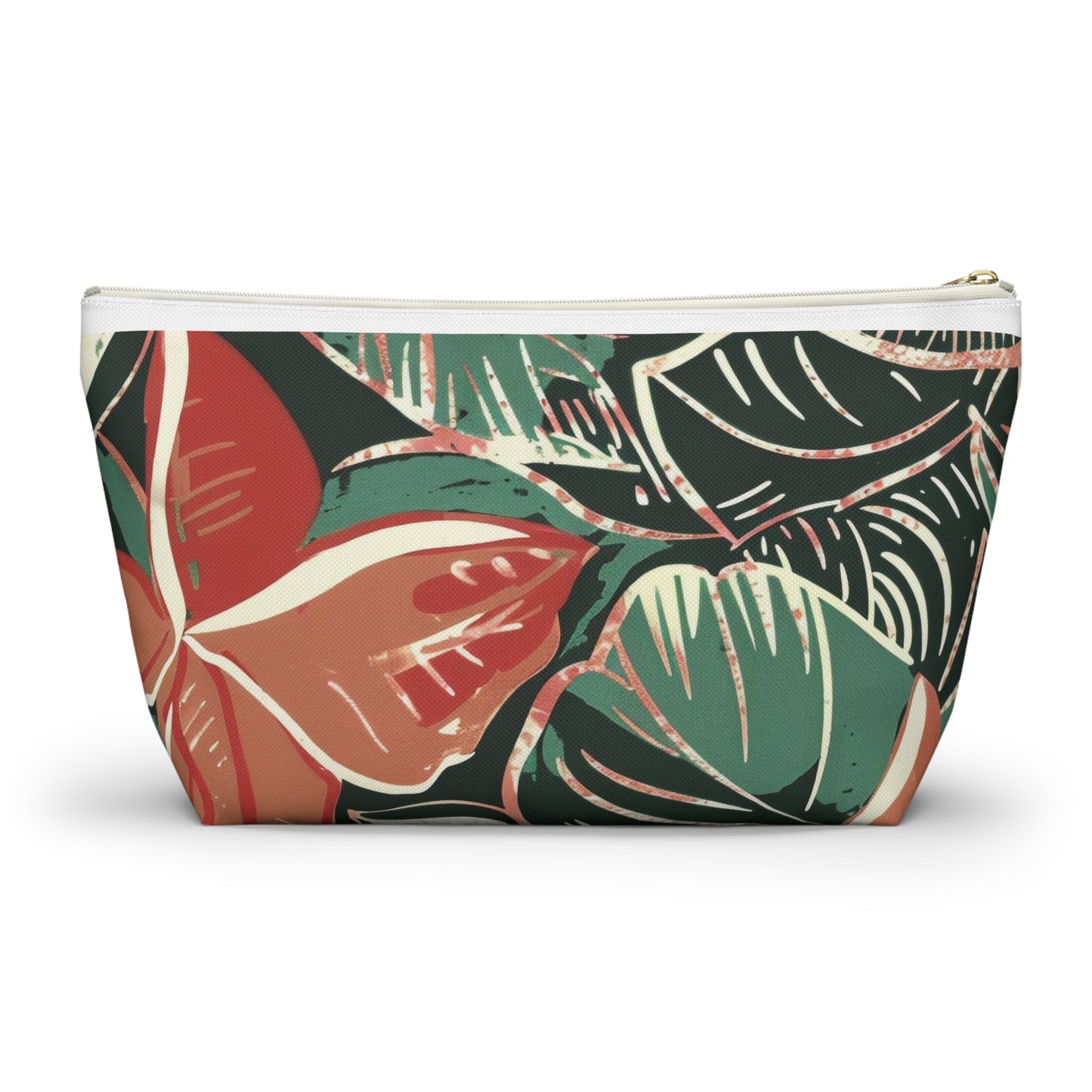 Tropical Print Accessory Pouch, Floral Makeup Bag, Travel Organizer, Gift for Her, Boho Style, Summer Vibe, Toiletry Bag