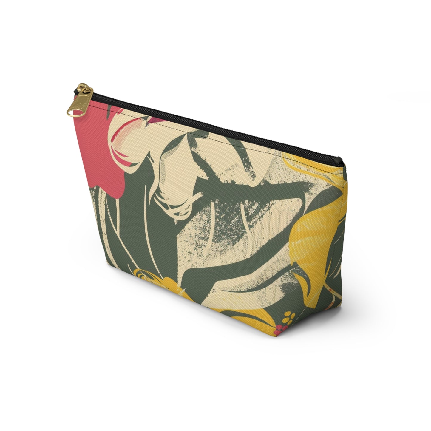 Floral Accessory Pouch, Tropical Makeup Bag, Travel Organizer, Gift for Her, Beach Purse, Cute Cosmetic Case
