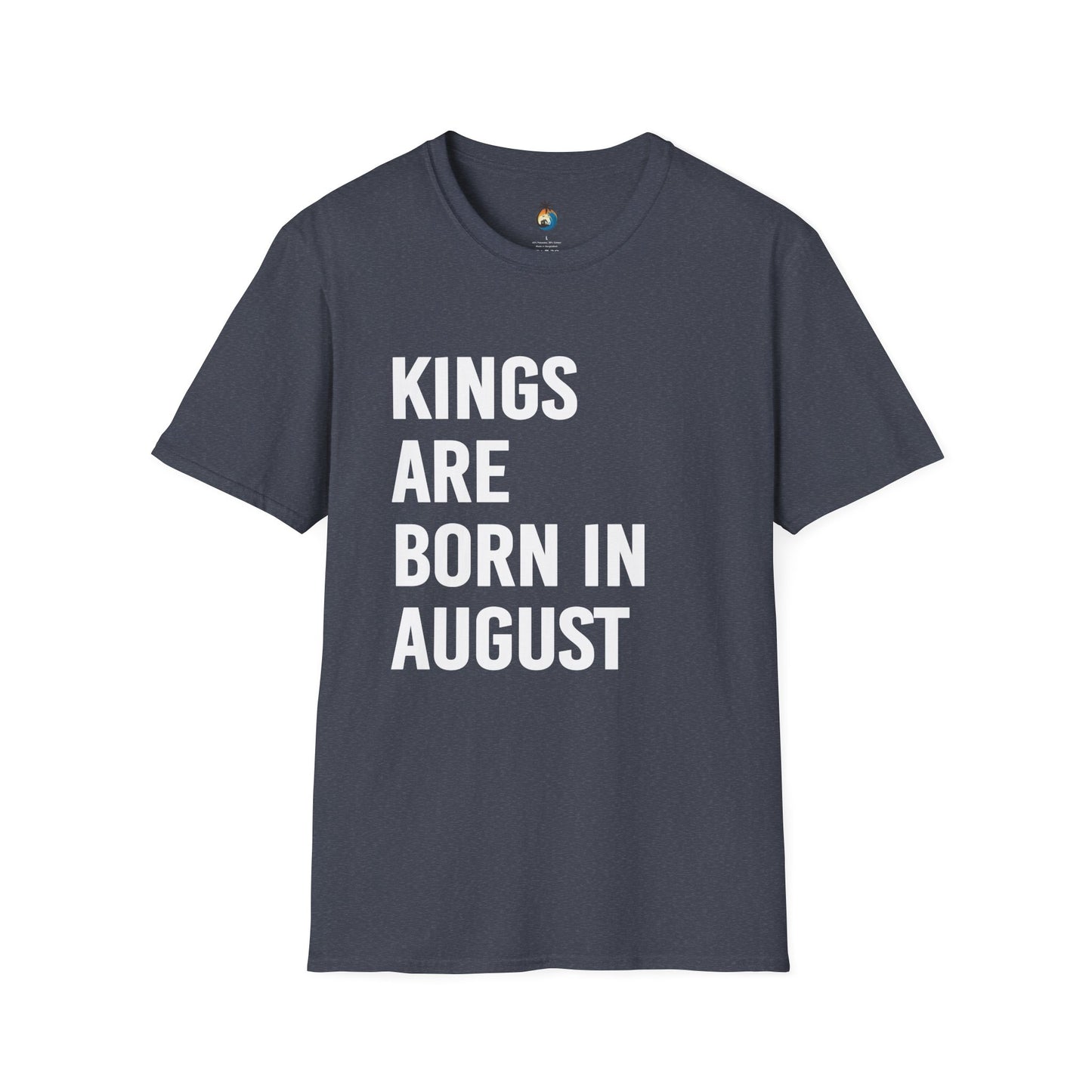 Kings Are Born In August T-Shirt, Unisex Softstyle Tee