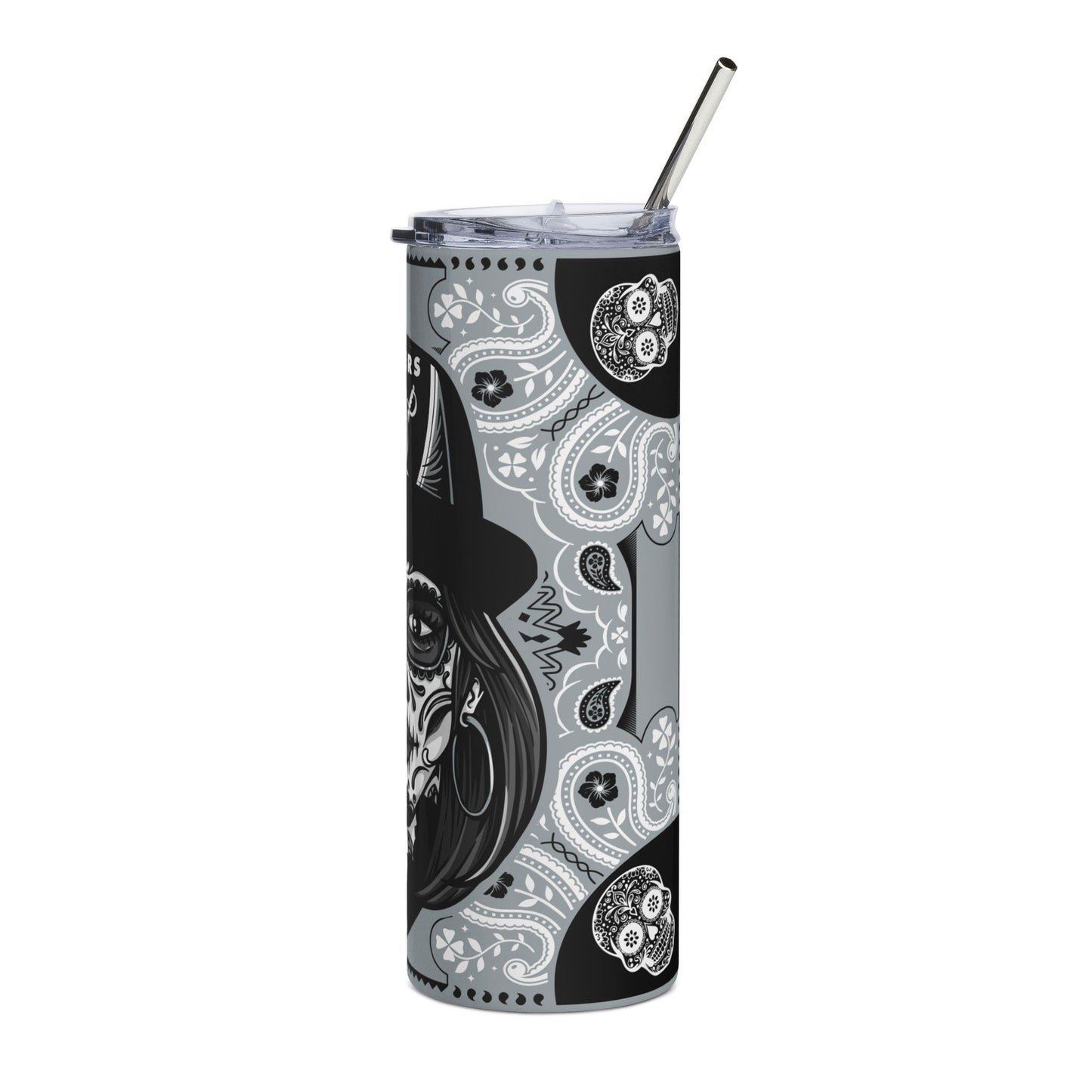 Raiders Sugar Skull 20 oz Tumbler – Sublimated, Double-Walled