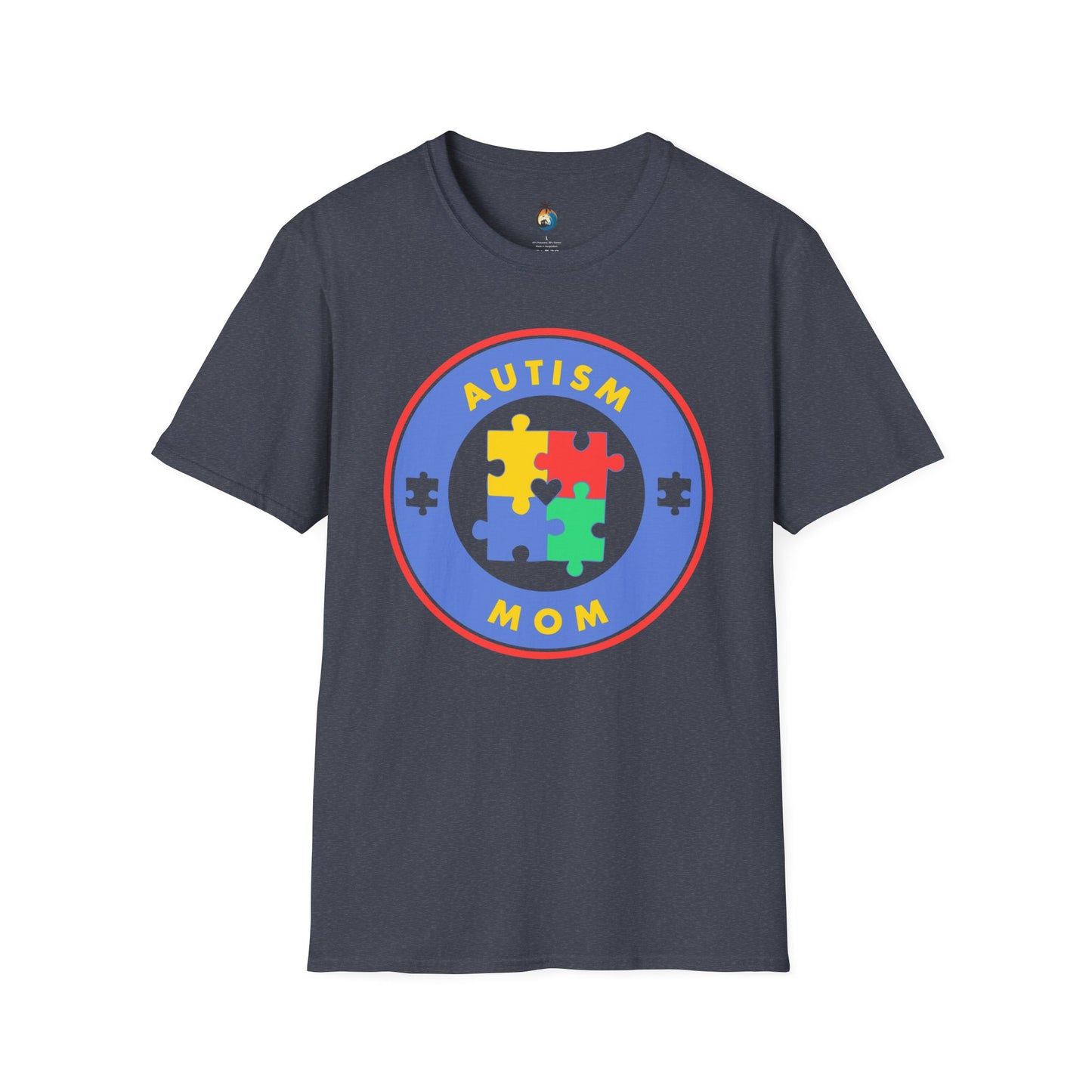 Autism Mom Puzzle T-Shirt, Support Autism Awareness Tee, Gift for Moms, Everyday Casual Wear, Special Occasion Apparel