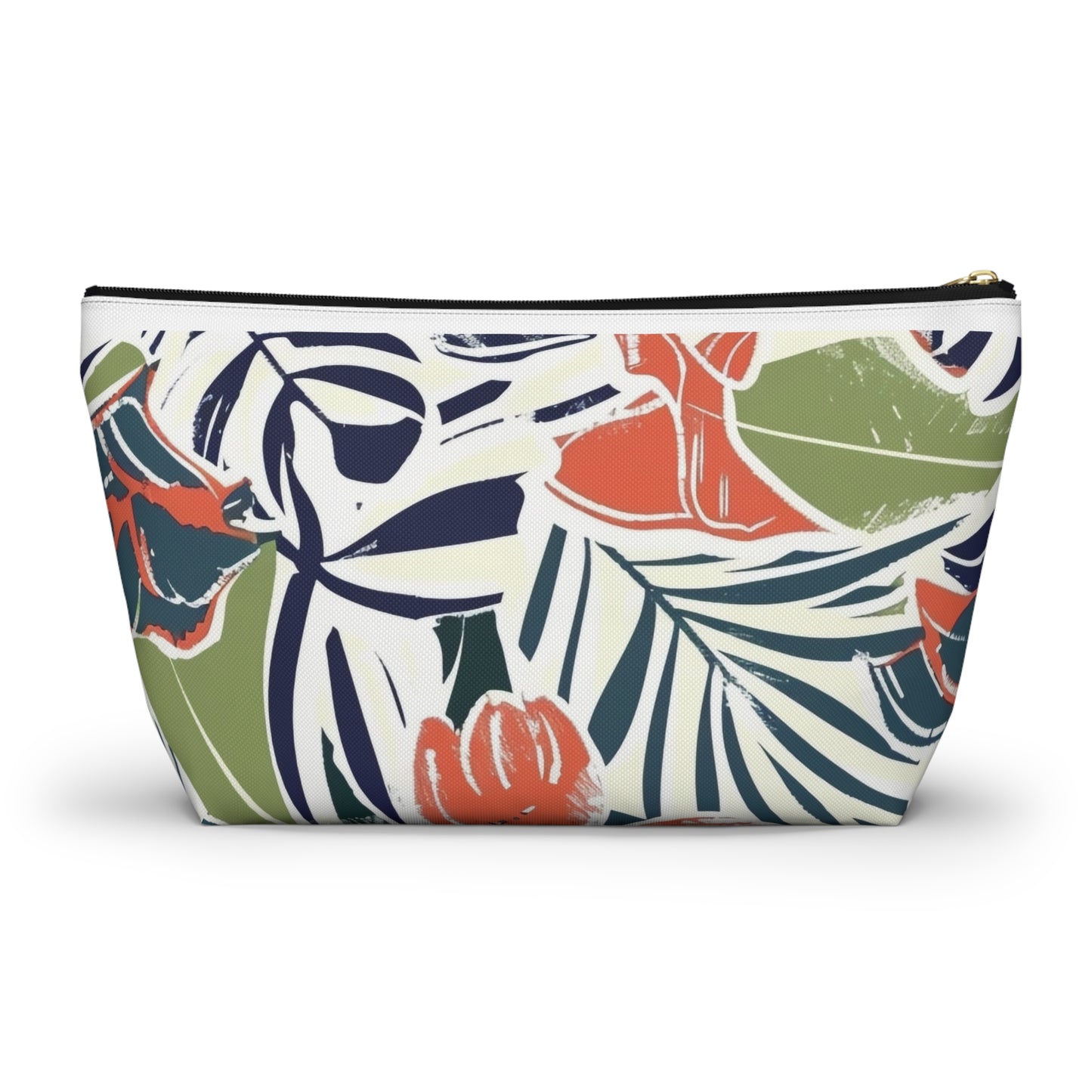 Tropical Floral Accessory Pouch, Makeup Bag, Travel Organizer, Gift for Her, Summer Essentials, Eco-Friendly Fashion