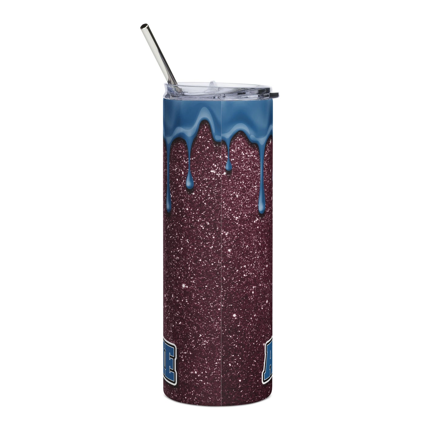 Glittery Stainless Steel Tumbler, 20oz - Perfect for Sports Fans, Gifts, Travel, Ice Cold Drinks, and More!
