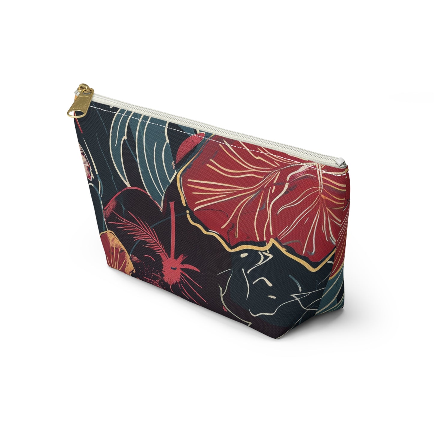 Floral Accessory Pouch | Cosmetic Bag | Travel Makeup Organizer | Gift for Her | Tropical Design | Stylish Storage Solution