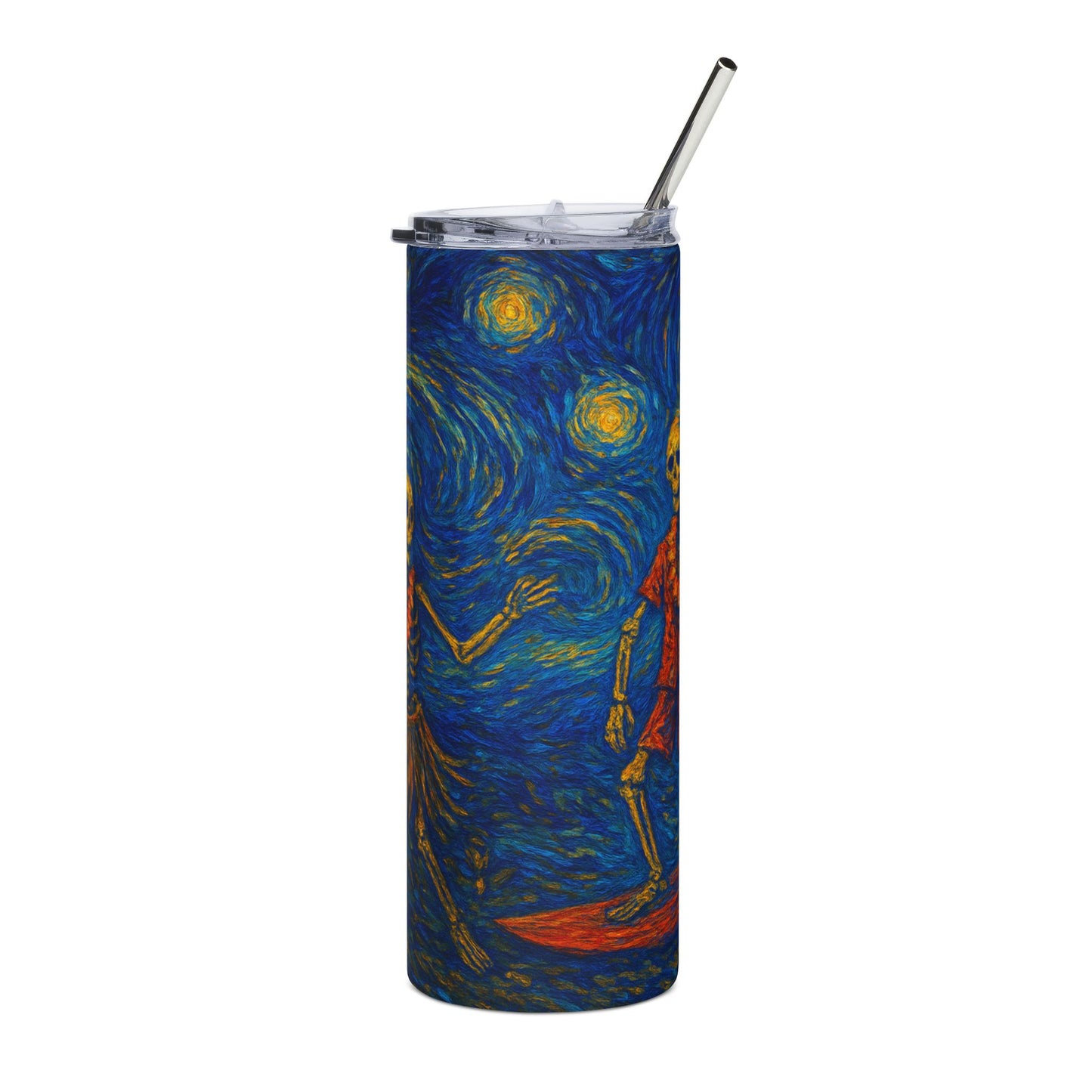 Starry Nights Hawaiian Luau Halloween 20 zo Skinny tumbler