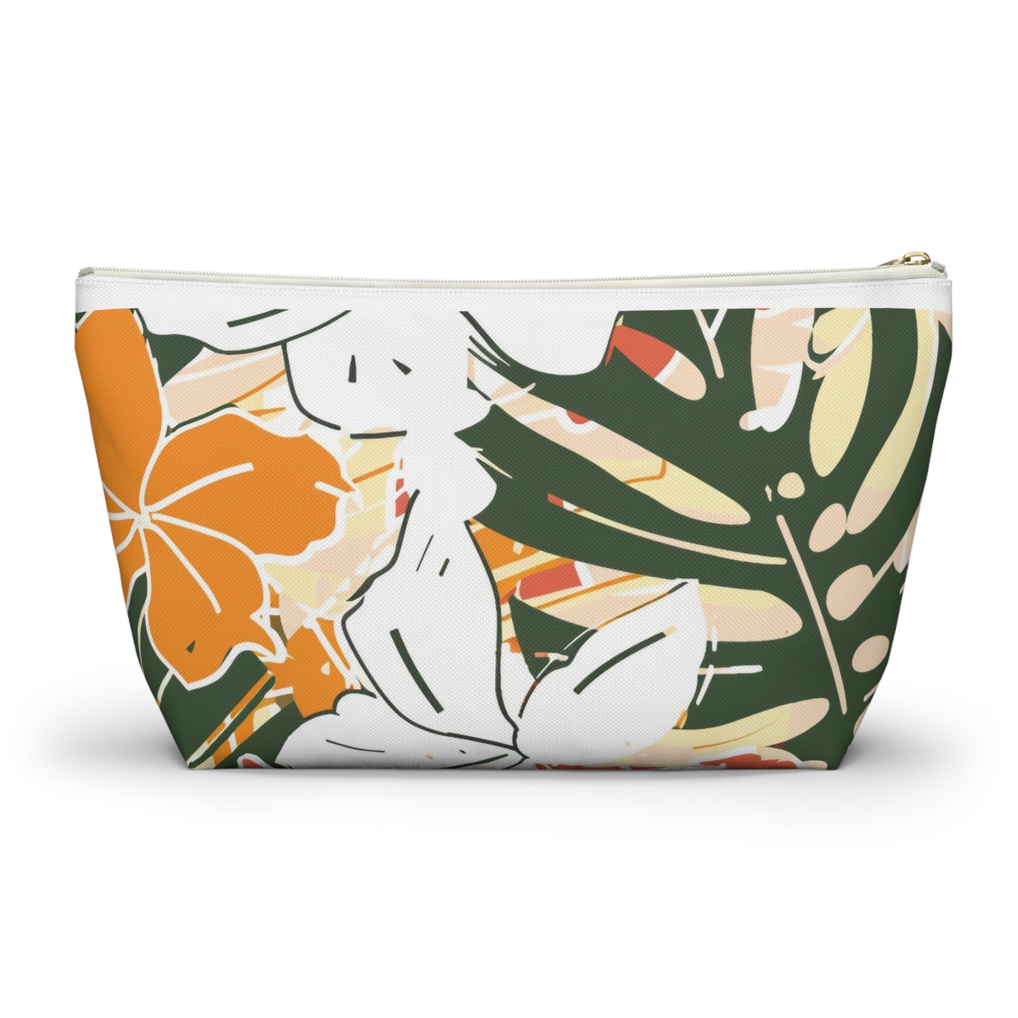 Tropical Accessory Pouch - Tropical Makeup Bag, Floral Travel Organizer, Summer Beach Vibes, Gift for Her, Eco-Friendly Storage