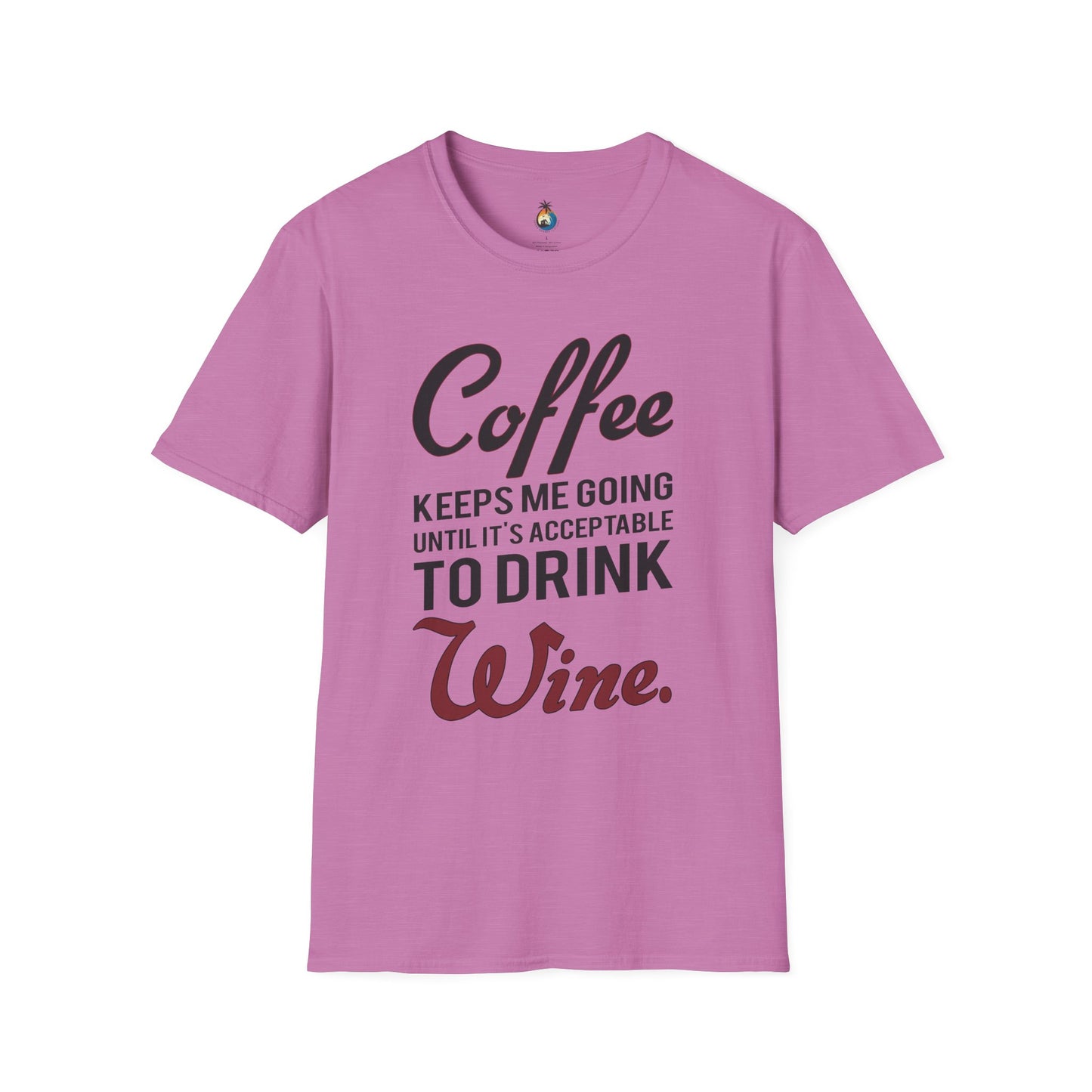 Coffee Wine Humor T-Shirt, Funny Gift, Unisex Casual Tee, Wine Lover Apparel, Coffee Addict Shirt, Birthday Present