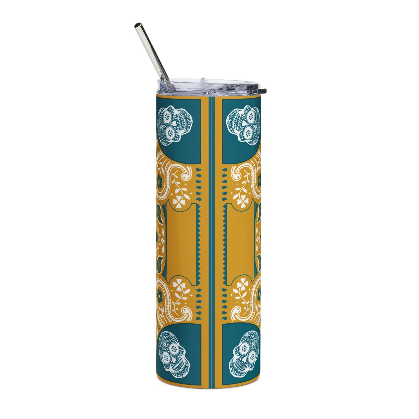 Jaguars Sugar Skull 20 oz Tumbler – Sublimated, Double-Walled