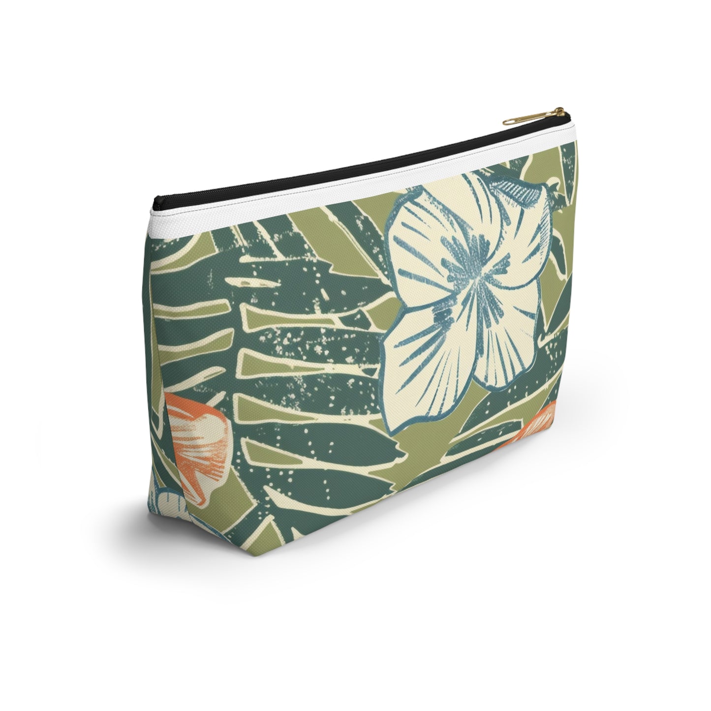 Tropical Floral Accessory Pouch, Travel Makeup Bag, Cosmetic Organizer, Cute Gift for Her, Summer Vacation Essentials